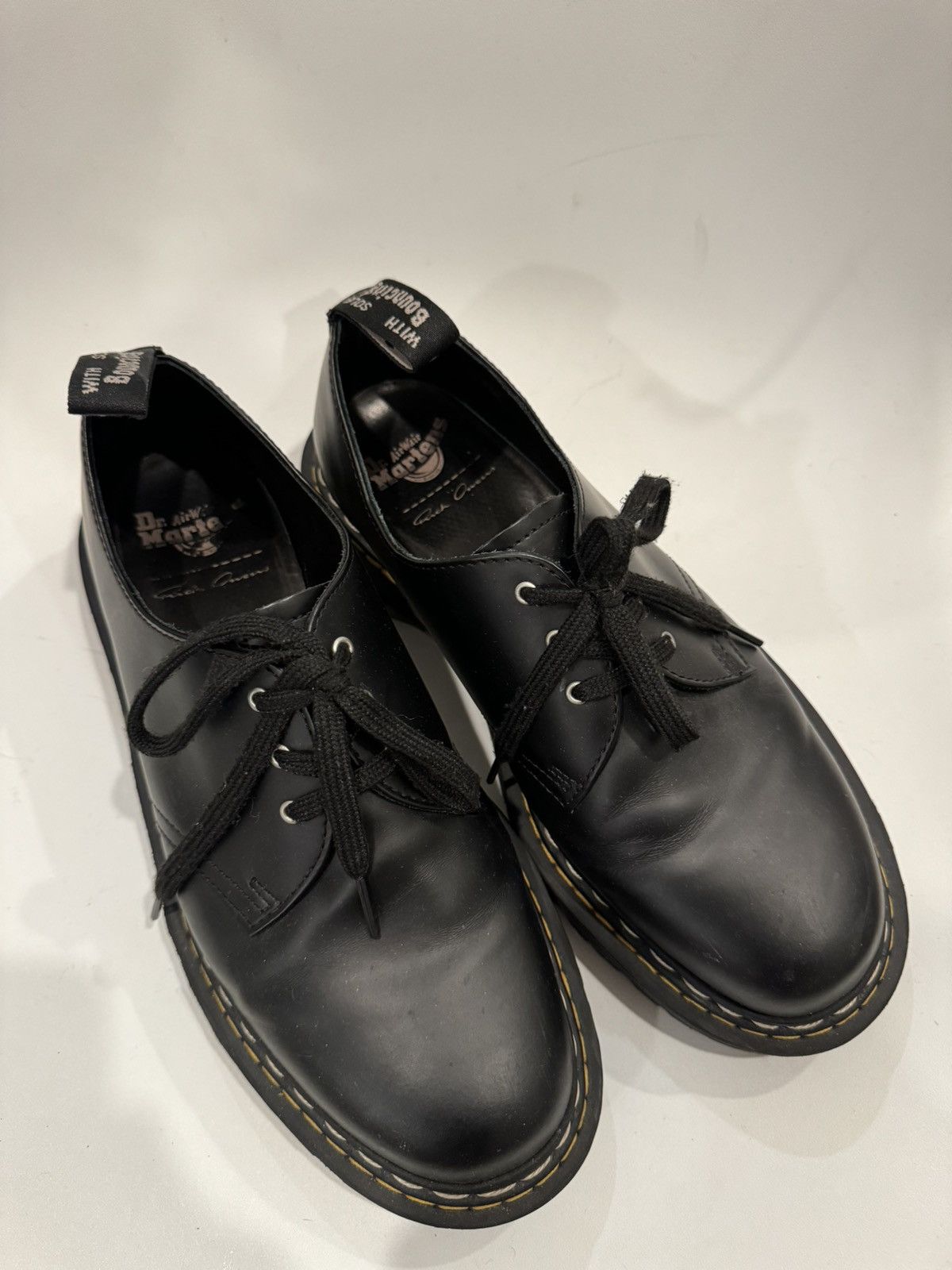 Rick Owens Black Leather Derby Shoe | Grailed