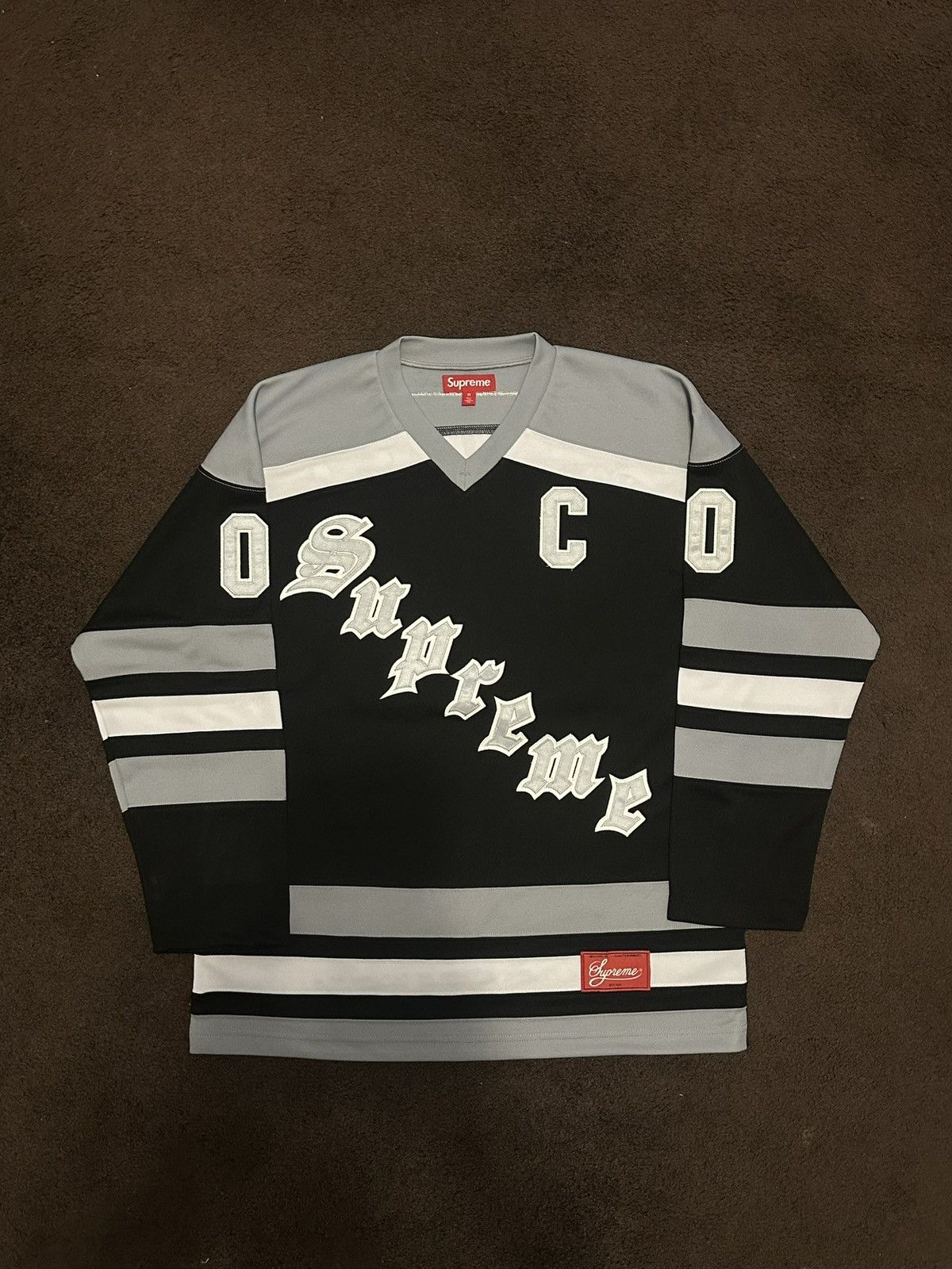 Supreme Supreme Fire & Ice Hockey Jersey Black (Size Medium) Size US M / EU 48-50 / 2 - 1 Thumbnail