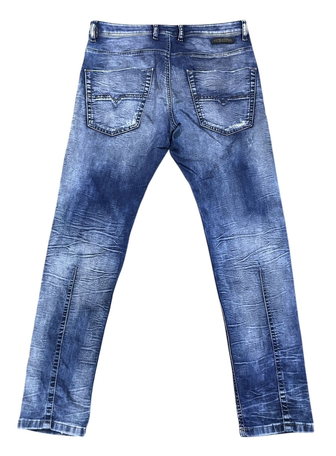 Diesel DIESEL ITALY Grunge Ripped Drawstring Waist Denim Sweatpants Size US 31 - 2 Thumbnail