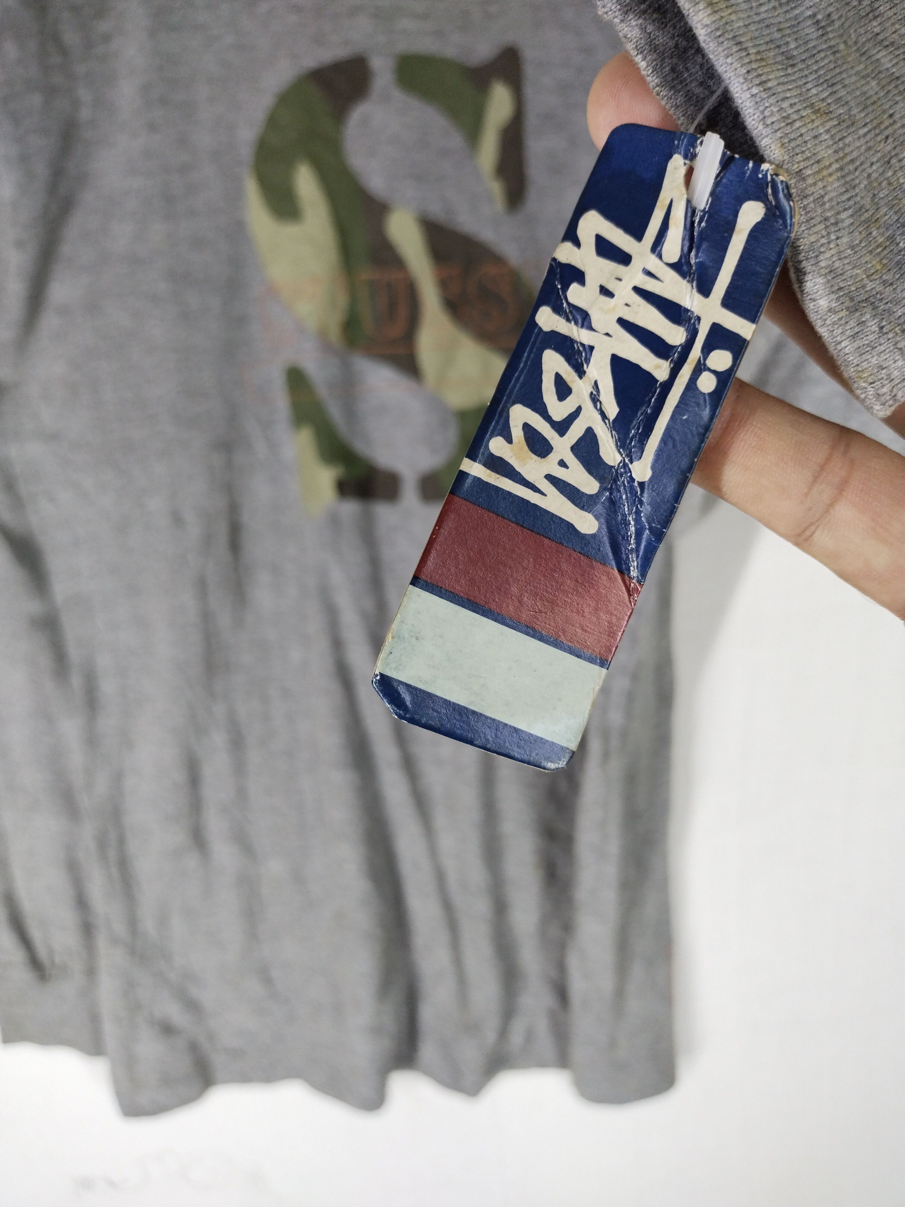 Stussy × Vintage 90's Vintage Stussy Camo Army Long Sleeve Tee Size US L / EU 52-54 / 3 - 8 Thumbnail