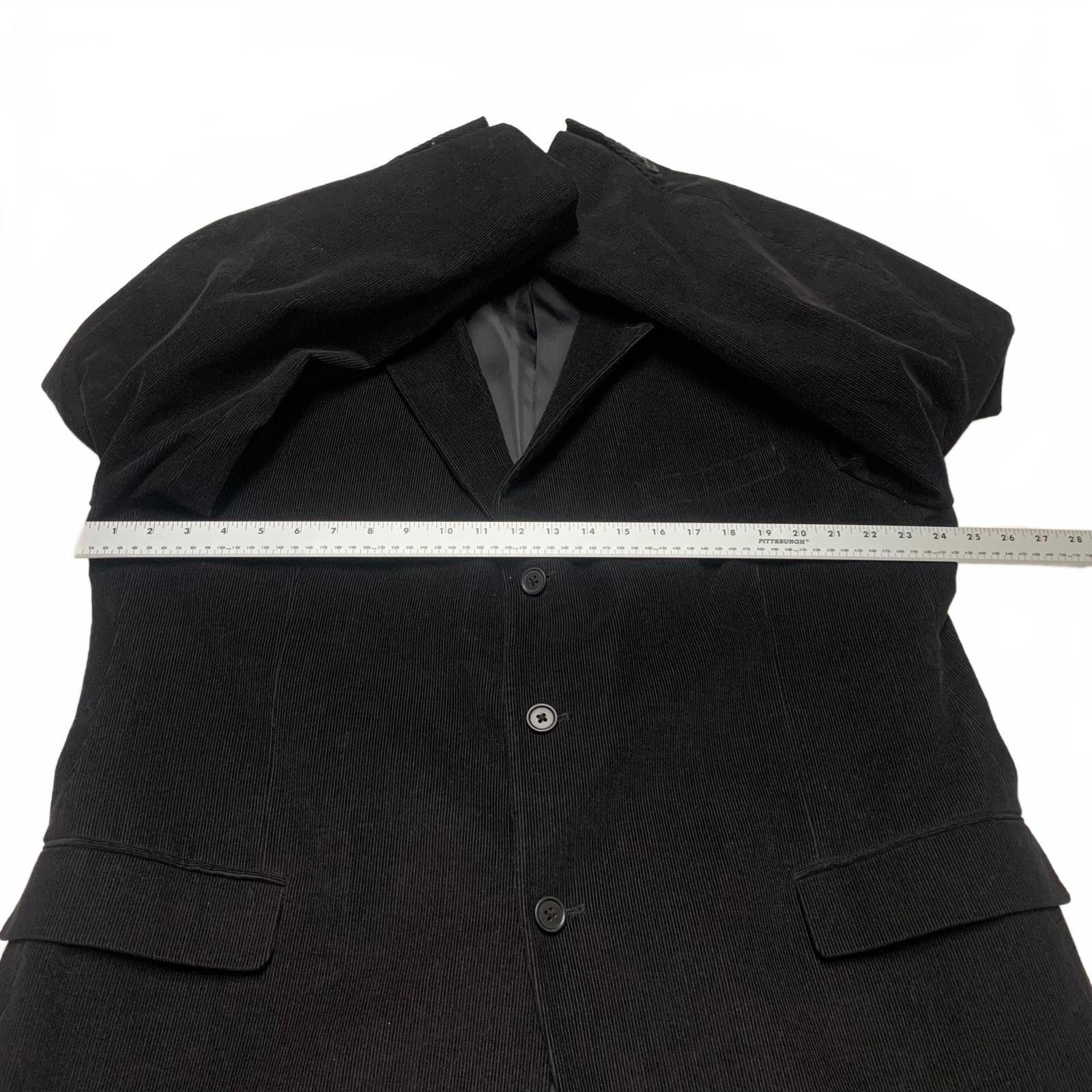 Other Linea Uomo Men's 48L Black Corduroy Blazer Size 48L - 5 Thumbnail