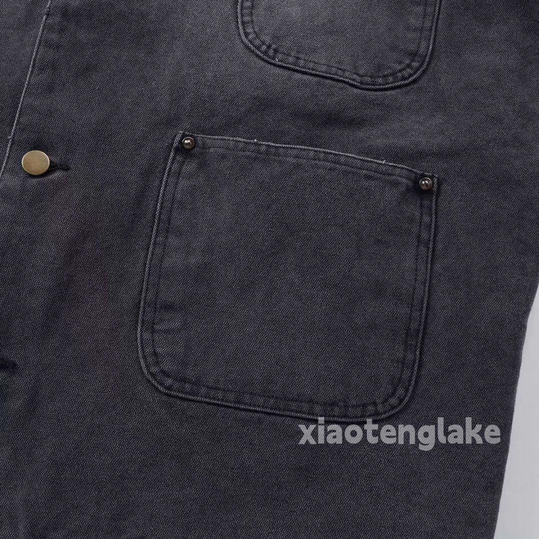 Designer Utility washed faded loose carpenter workwear jacket Size US L / EU 52-54 / 3 - 6 Thumbnail