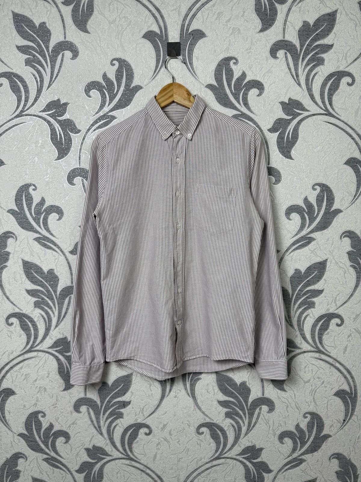 AMI AMI Alexandre Mattiussi Striped Button Up Longsleeve Shirt Size US S / EU 44-46 / 1 - 9 Thumbnail