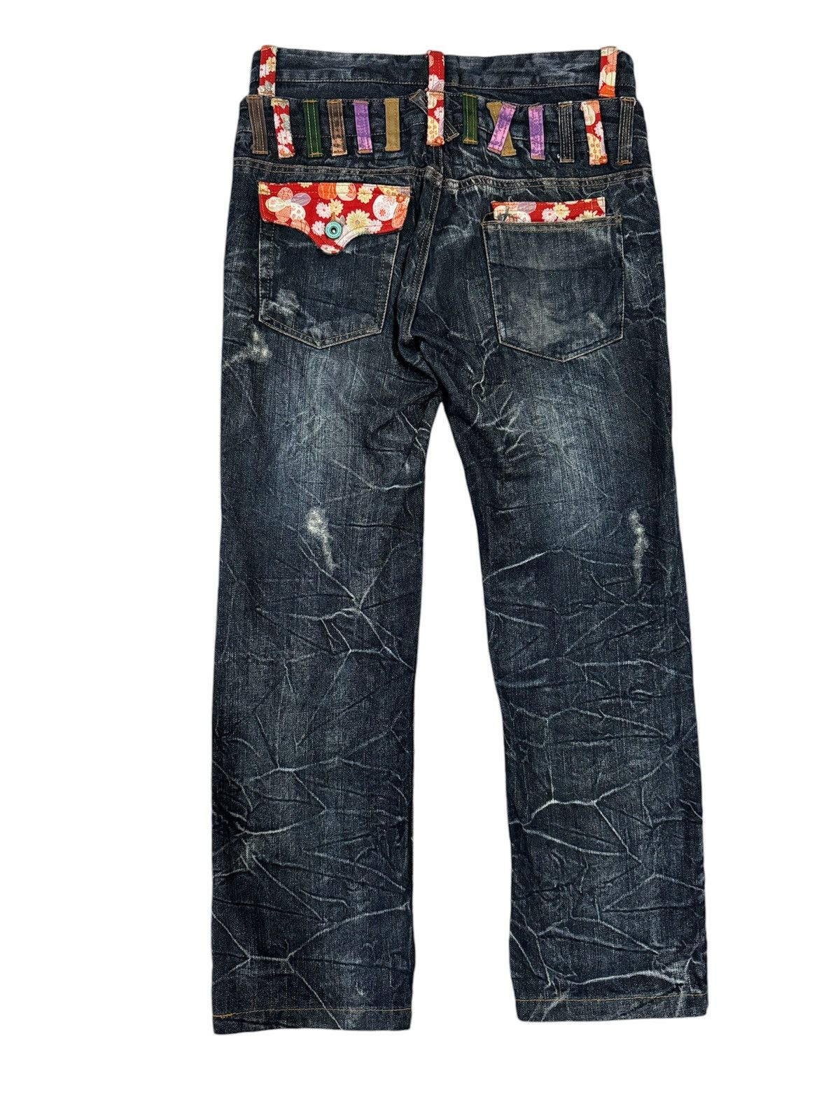 Japanese Brand Avant Garde Nylaus Clothing Double Waist Flare Denim Size US 33 - 3 Thumbnail