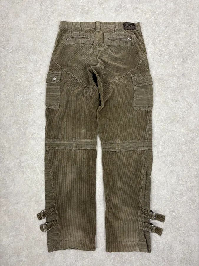 Dolce & Gabbana SS2002 Dolce & Gabbana Olive Green Cargo Utility Cordurroy Pants Size US 32 / EU 48 - 7 Thumbnail