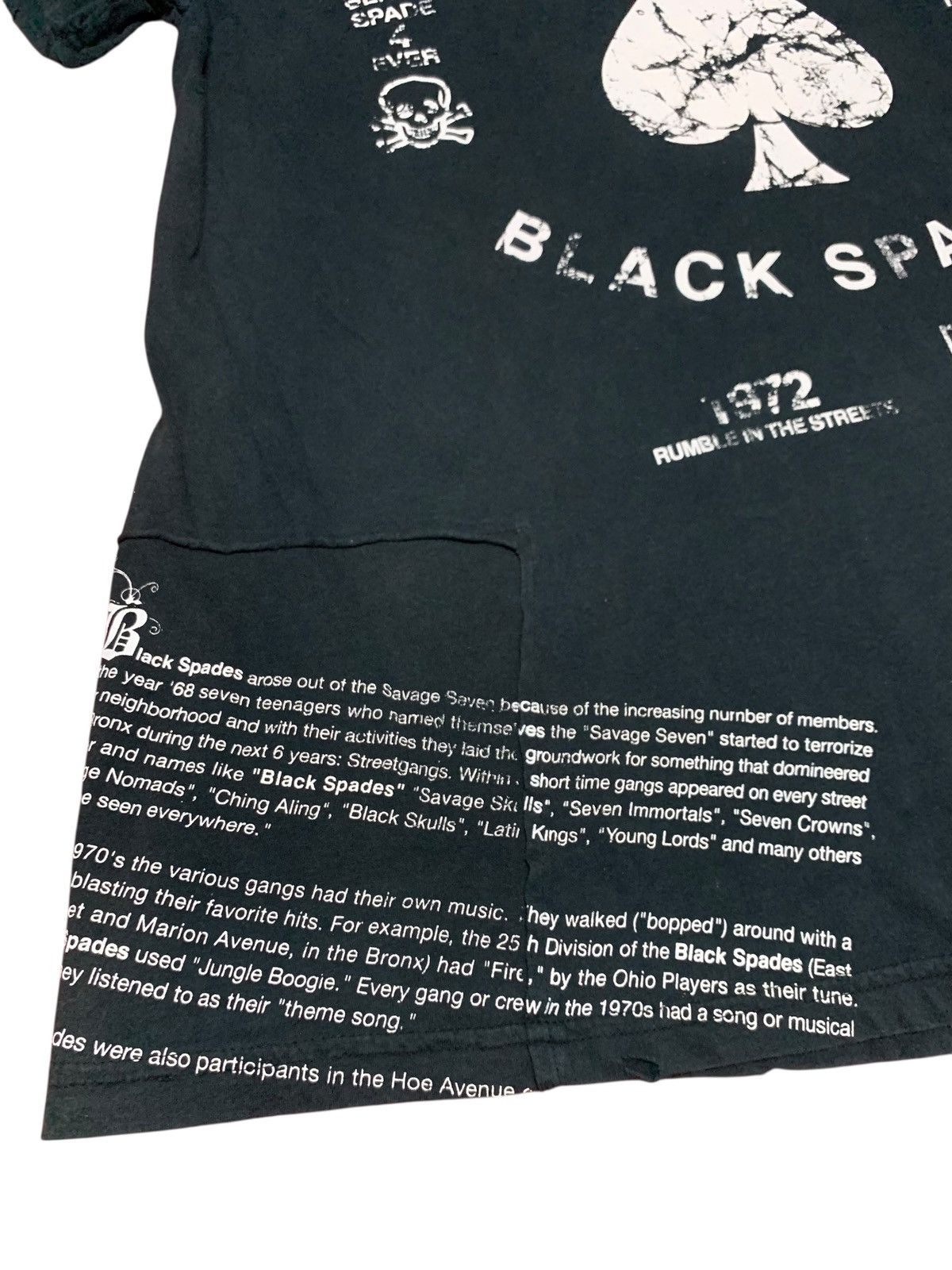 Japanese Brand Black Spade Tshirt NYC Division 29 Vintage 1972 Size US XXL / EU 58 / 5 - 5 Thumbnail