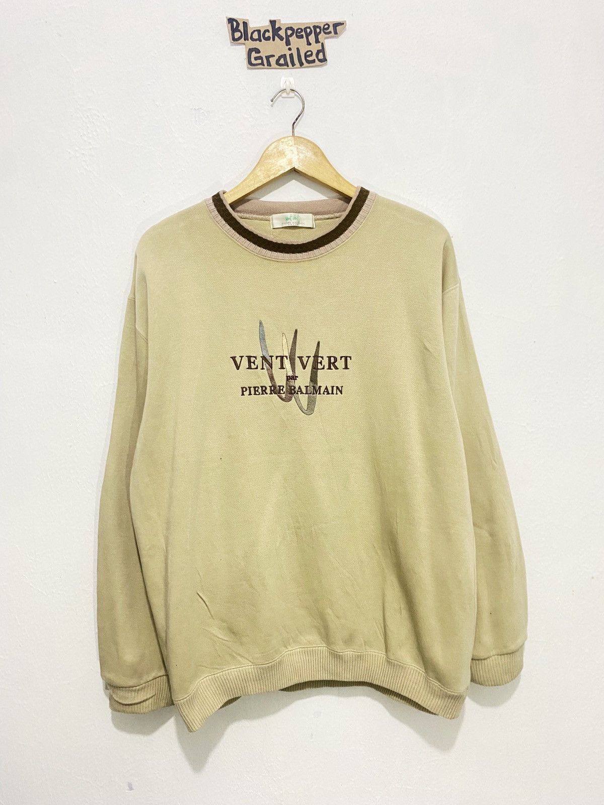 Pierre Balmain Vintage pierre balmain paris vent vert sweater sweat shirt Size US L / EU 52-54 / 3 - 1 Thumbnail