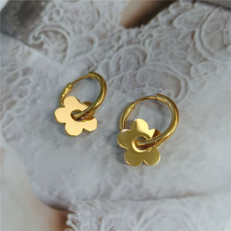 Other Flower Dangle Drop Earrings for Women Fashion Elegant Style Size ONE SIZE - 3 Thumbnail