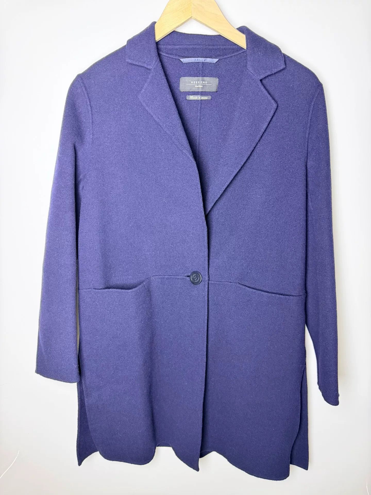 Max Mara Max Mara Wool Blue Coat it_36 Women Size XS / US 0-2 / IT 36-38 - 1 Thumbnail