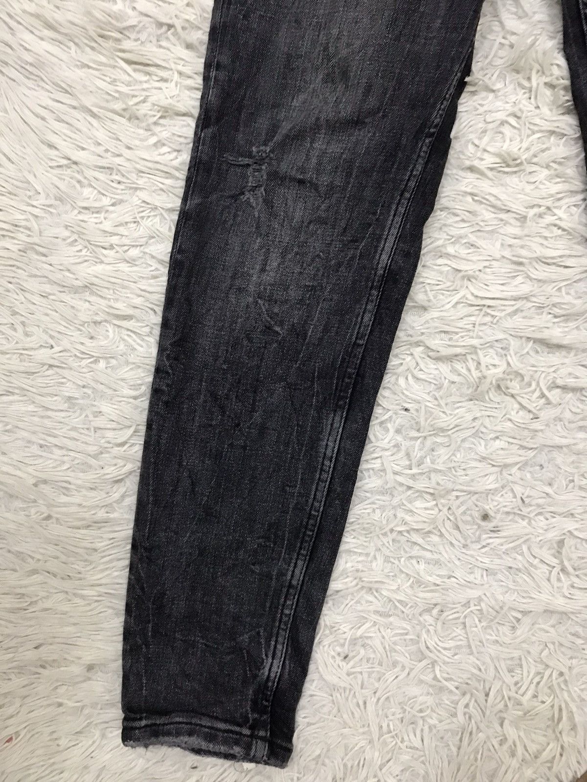 Japanese Brand Zara Man Denim Wear Skinny Fit Distressed Jeans Size US 29 - 6 Thumbnail