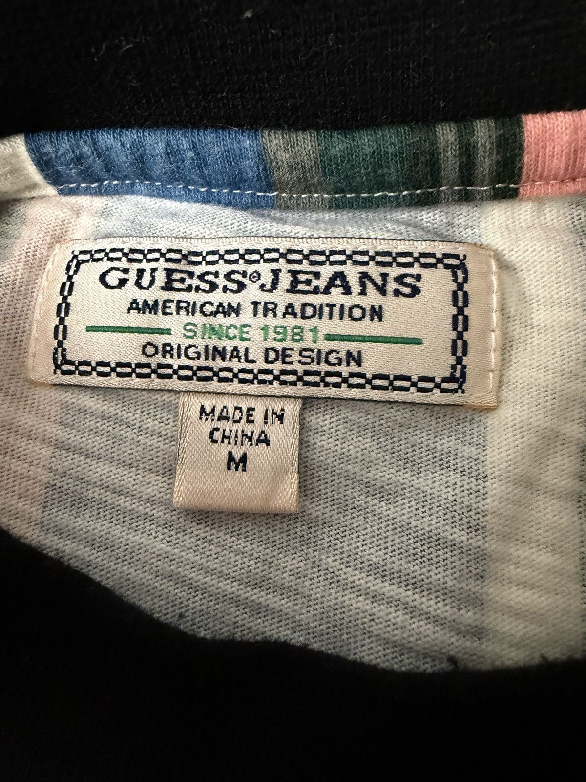 Guess Multi Color Striped Tee Size US M / EU 48-50 / 2 - 3 Thumbnail