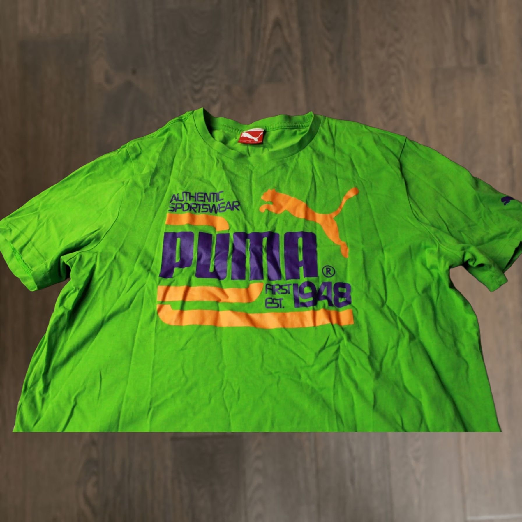 Puma PUMA MENS CASUAL SHIRT T-SHIRT TEE JERSEY TRIKOT MAGLIA SIZE L Green Solid Graphic Print Short Sleeve Size US L / EU 52-54 / 3 - 1 Thumbnail