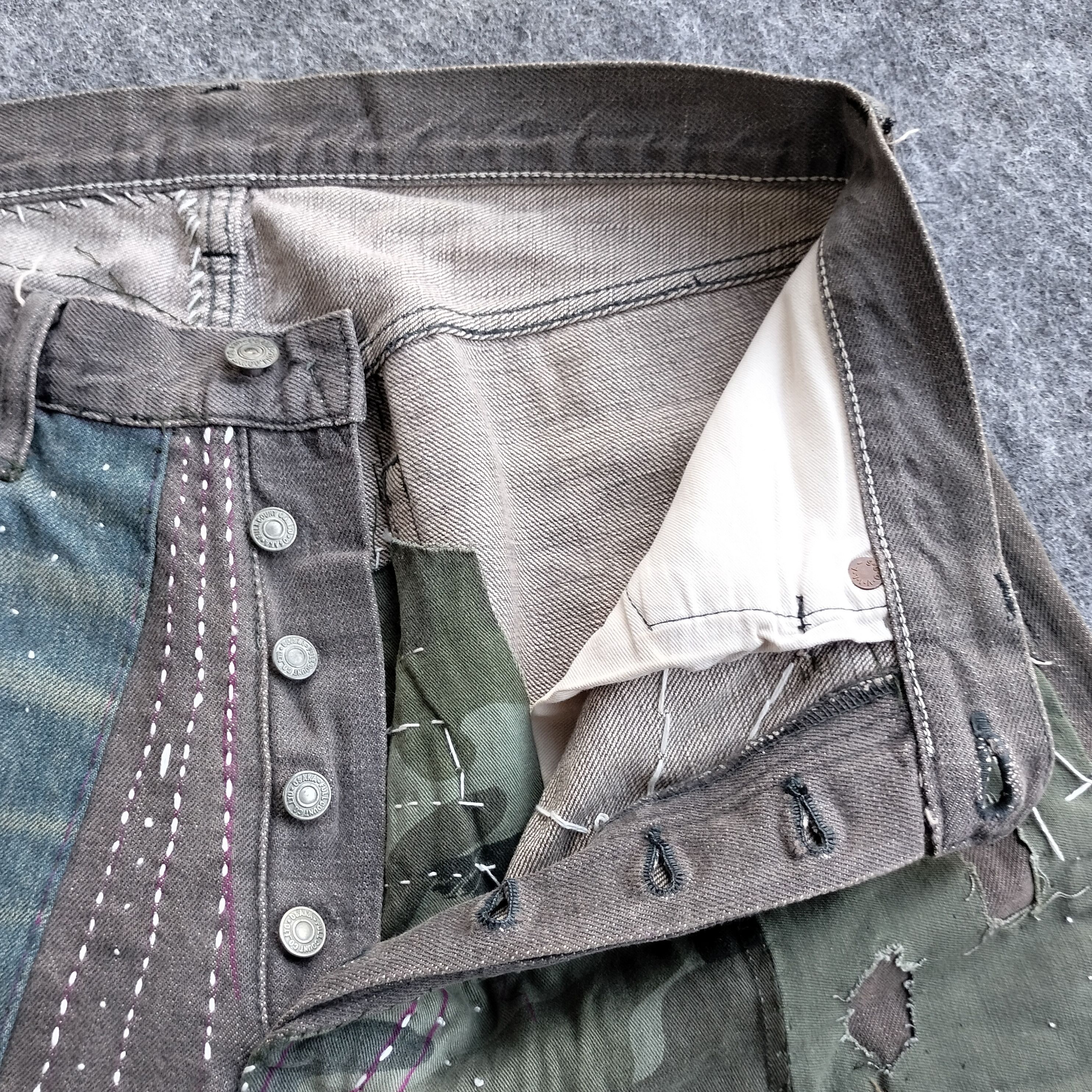 Full Count & Co. Vtg Full count & co patchwork sashiko selvedge denim Size US 32 / EU 48 - 10 Thumbnail