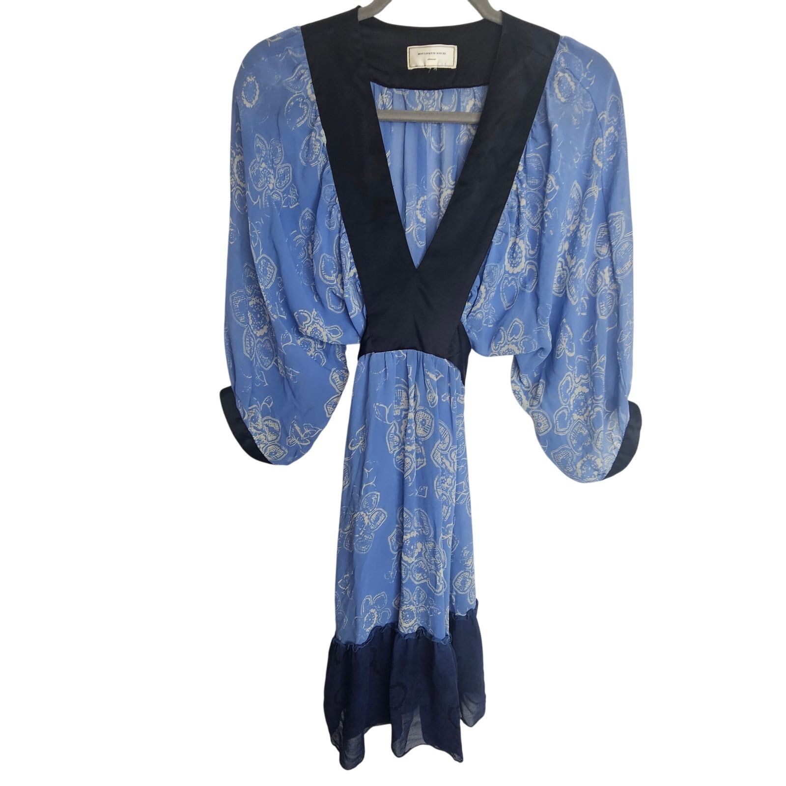 Anthropologie Moulinette Soeurs Anthropologie Silk Floral Overlay Dress Size S / US 4 / IT 40 - 2 Thumbnail