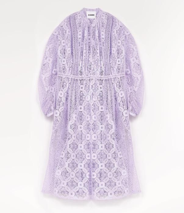 Jil Sander o1w1db10825 Midi Dress in Purple Size L / US 10 / IT 46 - 1 Thumbnail
