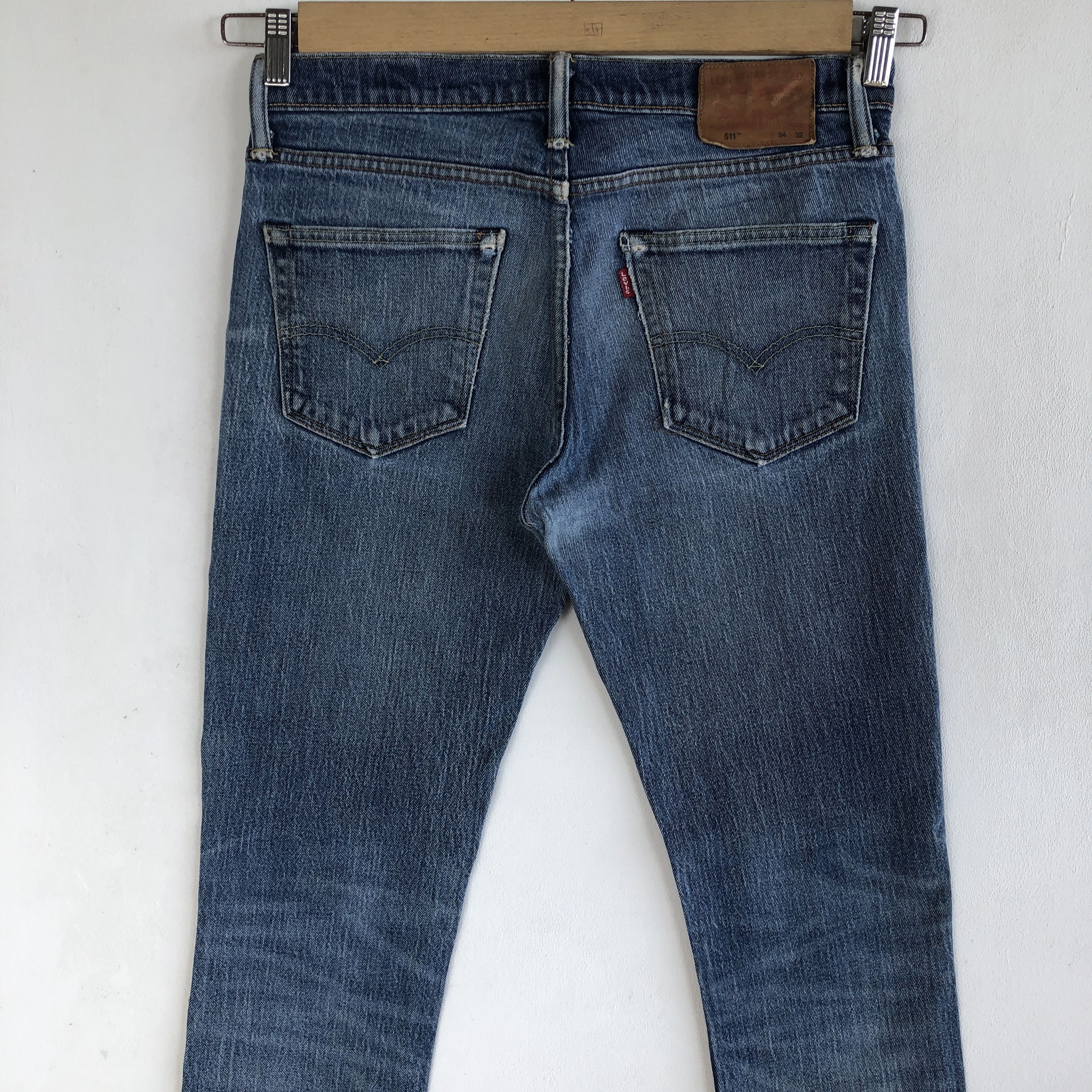 Levi's Vintage Y2K Levis Faded Skinny Jeans Levis 511 Ripped Denim Size US 30 / EU 46 - 4 Thumbnail