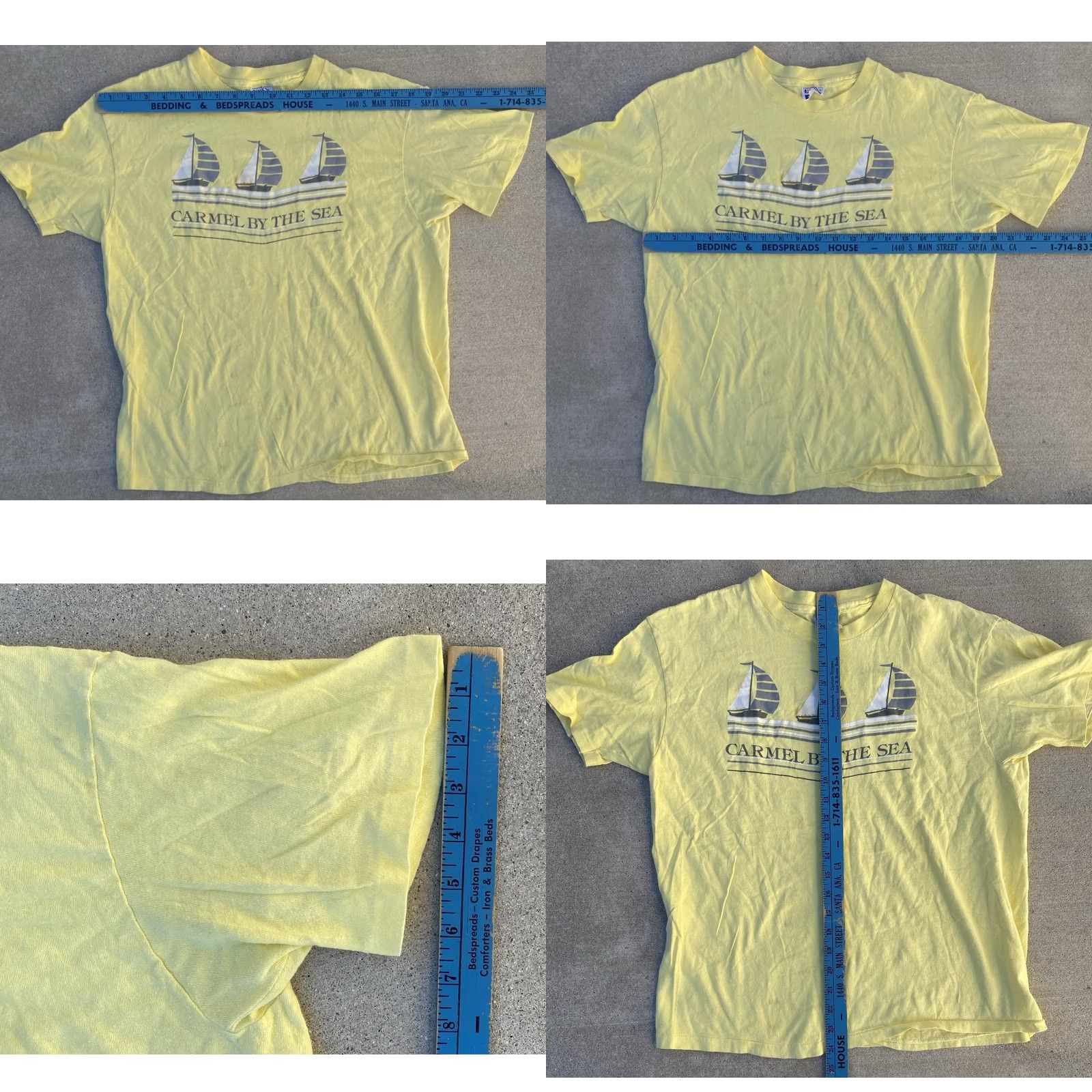 Hanes Vintage Hanes Sailboat Graphic Tee T-Shirt XL Men Yellow Nautical California Beach 90s Sailboats Maritime Shirt Size US XL / EU 56 / 4 - 11 Thumbnail
