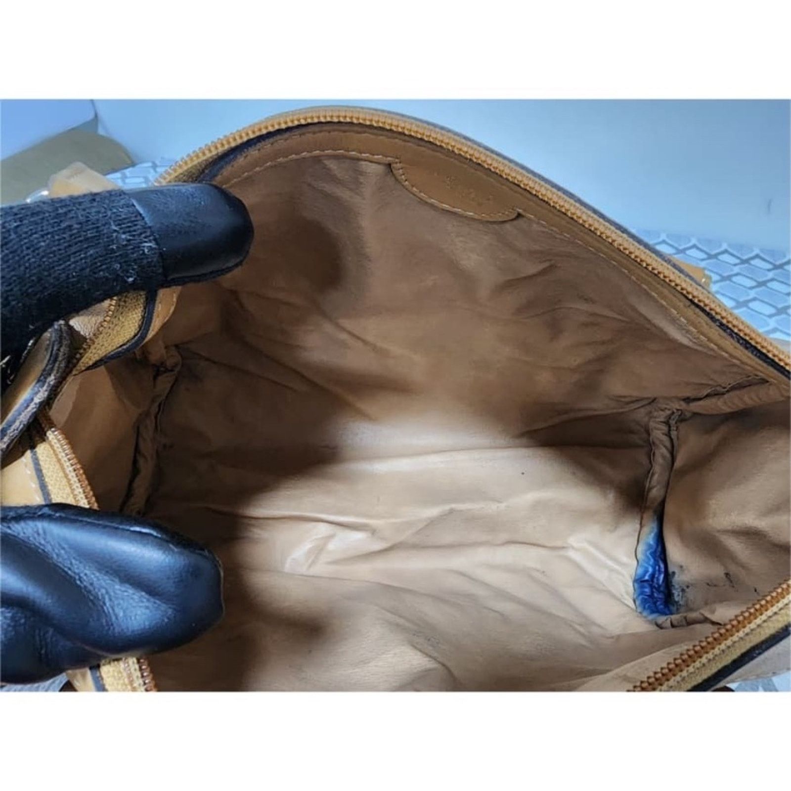 Gucci GUCCI Vintage Canvas Leather Boston GG Monogram Satchel BagB Size ONE SIZE - 11 Thumbnail