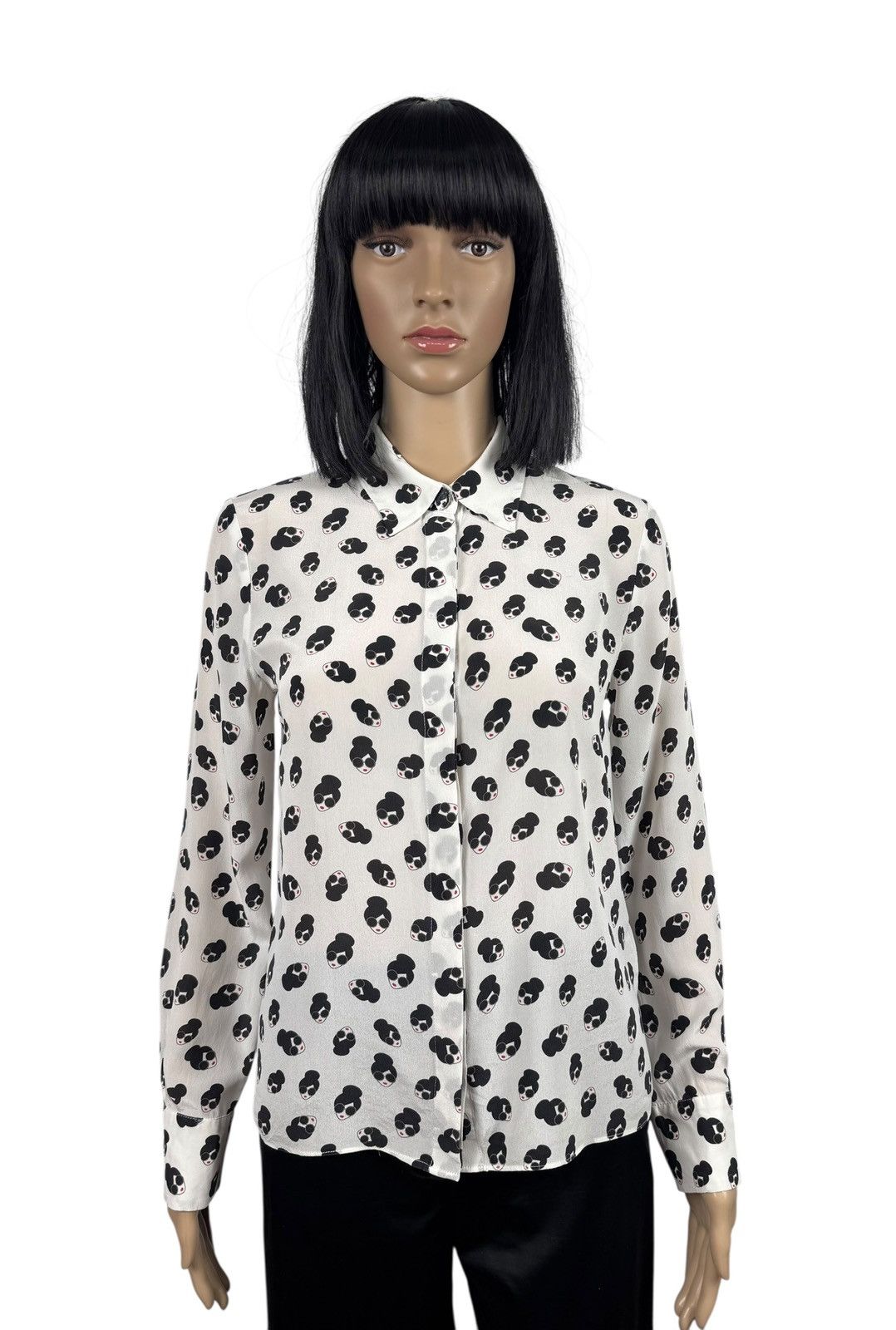 Alice + Olivia Alice + Olivia Stace Face Willa Silk Blouse Button Up Size XS / US 0-2 / IT 36-38 - 1 Thumbnail