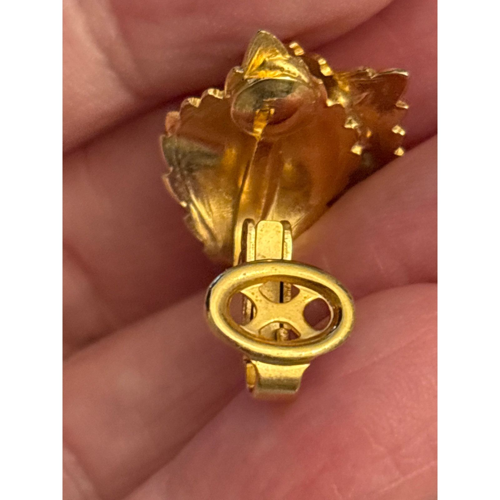 Other Vintage Signed GIOVANNI Double Leaf CLIP ON Earrings Size ONE SIZE - 19 Thumbnail