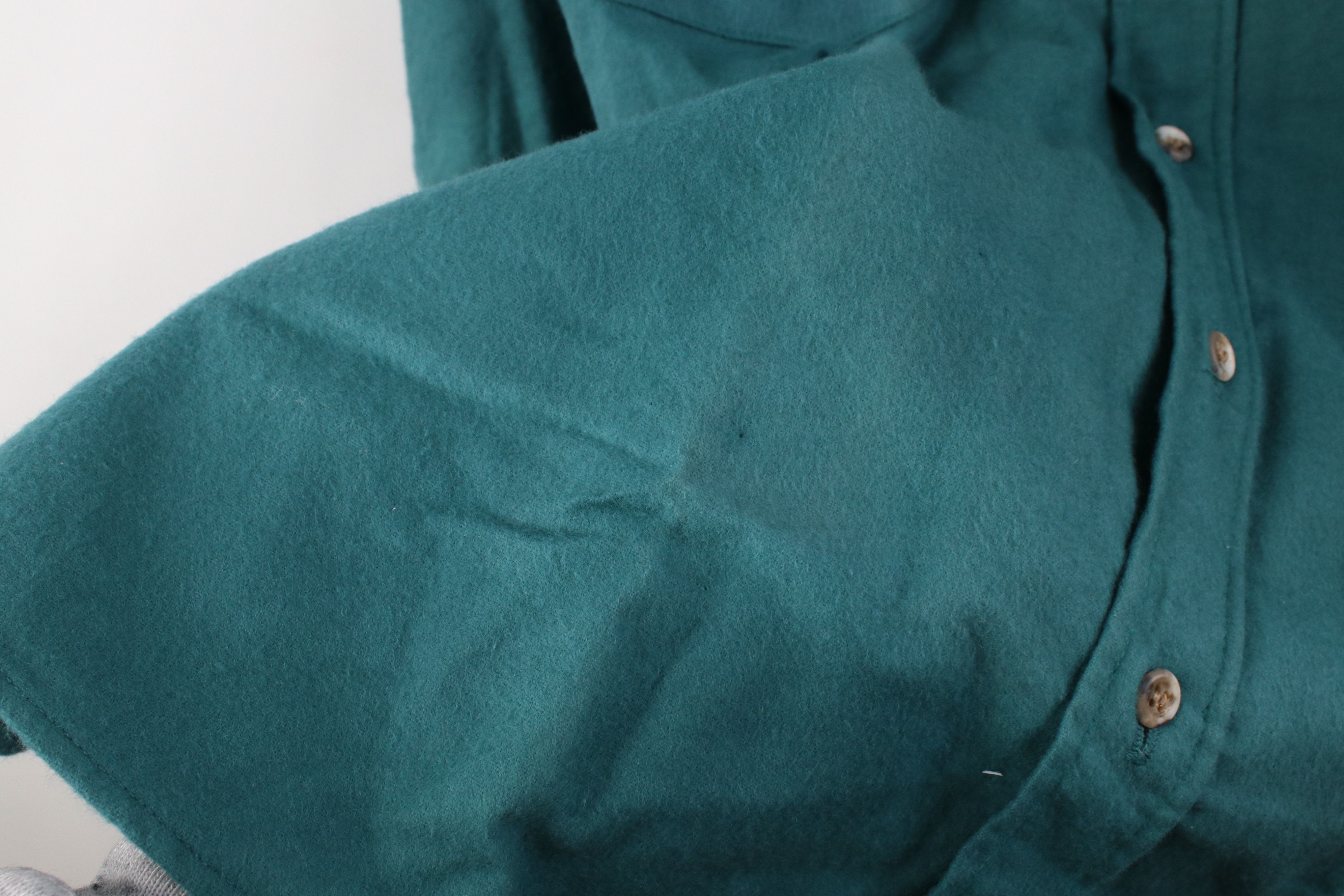 Vintage Deadstock Vintage 70s 80s Cloth Button Shirt Green USA Size US XL / EU 56 / 4 - 7 Thumbnail