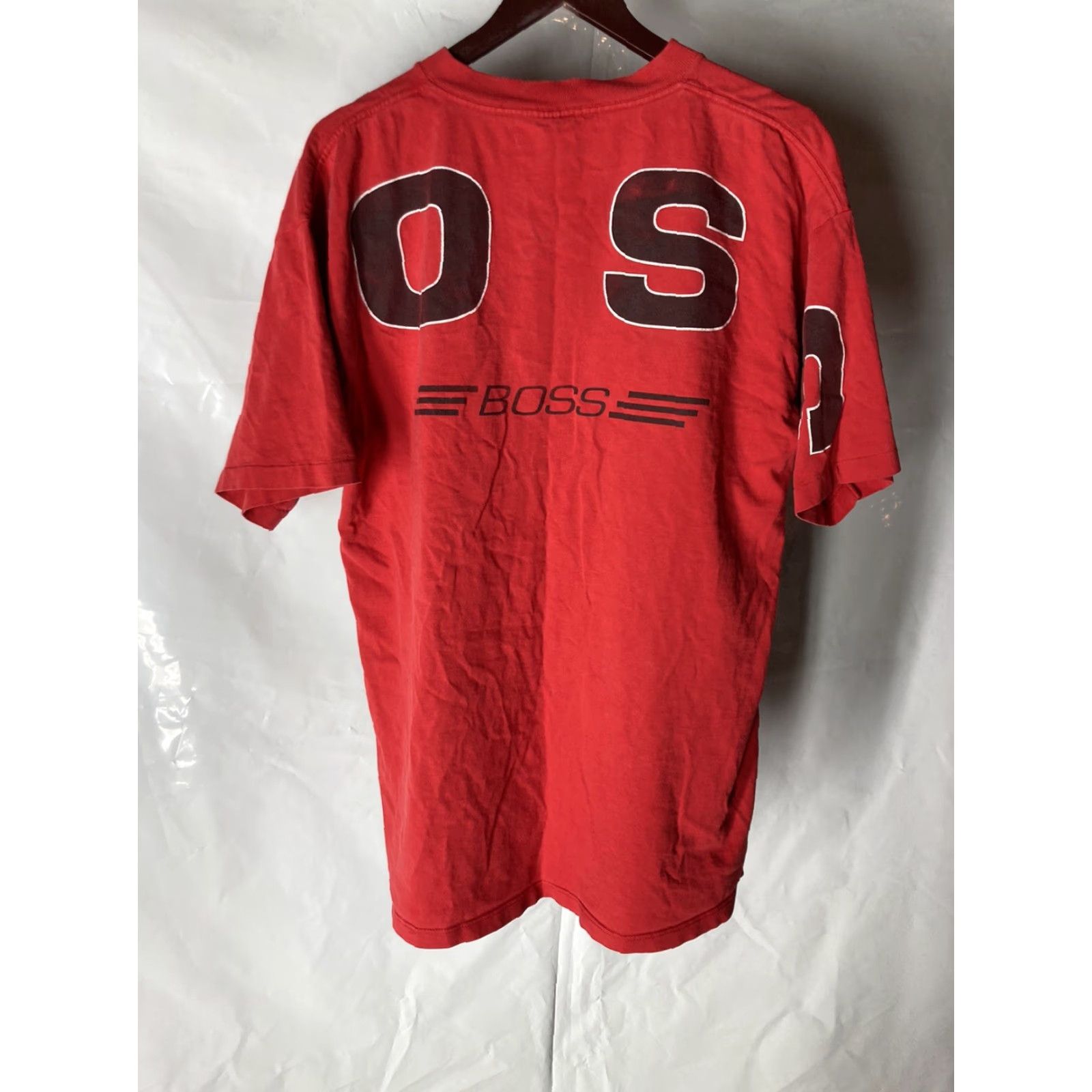 Vintage VINTAGE Boss T-Shirt Single Stitch Hip Hop Full Script Back 90s Cotton Adult XL Red Men Mens T-Shirt 90s Size US XL / EU 56 / 4 - 4 Thumbnail