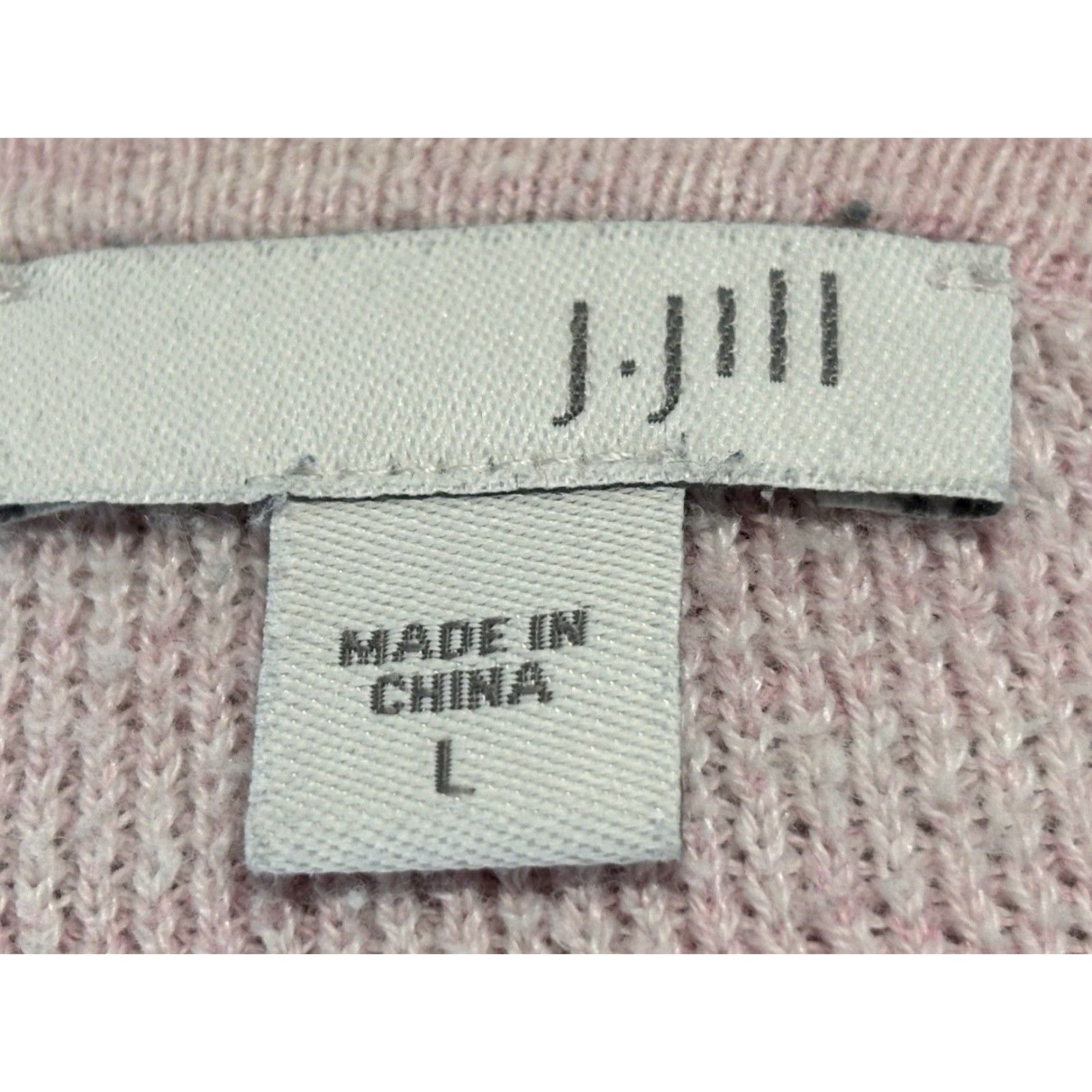 J. Jill J. Jill Tie Front Sweater Women's Large Pink Beach Coastal Cotton Blend Size L / US 10 / IT 46 - 6 Thumbnail