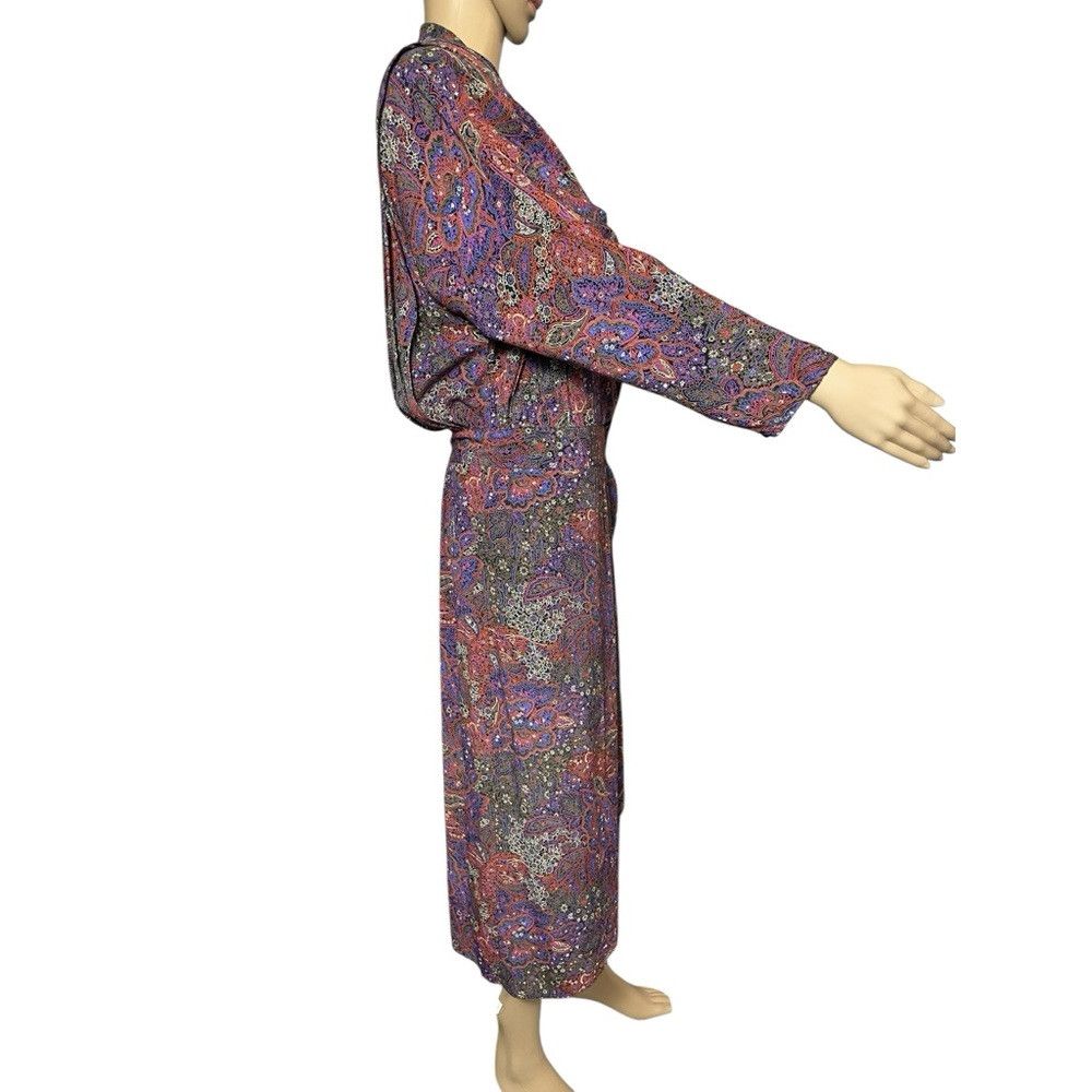 Other Vintage Karin Stevens Long Sleeve Padded Shoulders Wrap Dre Size M / US 6-8 / IT 42-44 - 2 Thumbnail