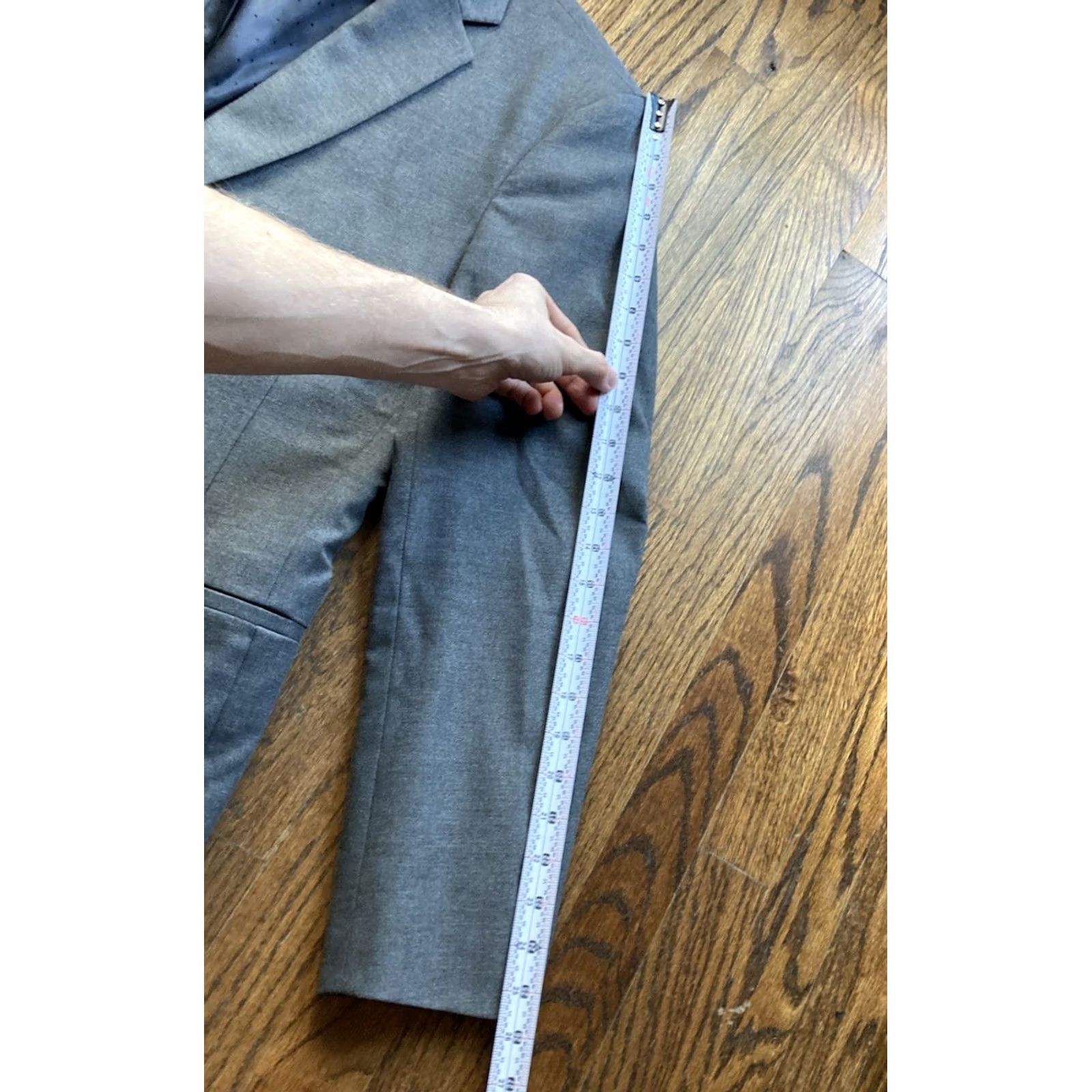 J.Crew J.CREW Blazer Mens 41R Gray Travel Destination Stretch Regular Two-Button Blazer Shirt? Size 42R - 3 Thumbnail
