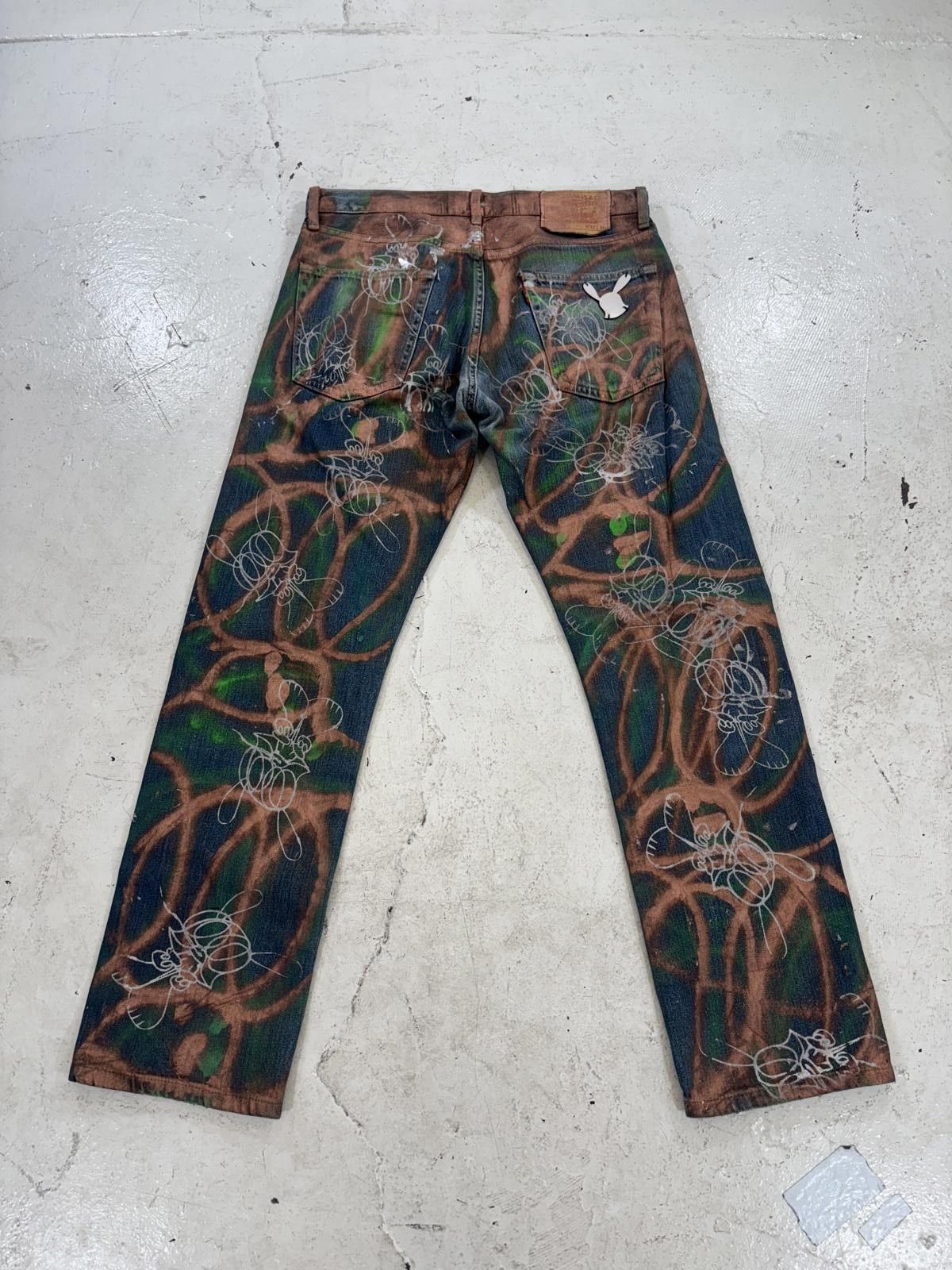 Skoloct Skoloct Painted Jeans Size US 31 - 2 Thumbnail