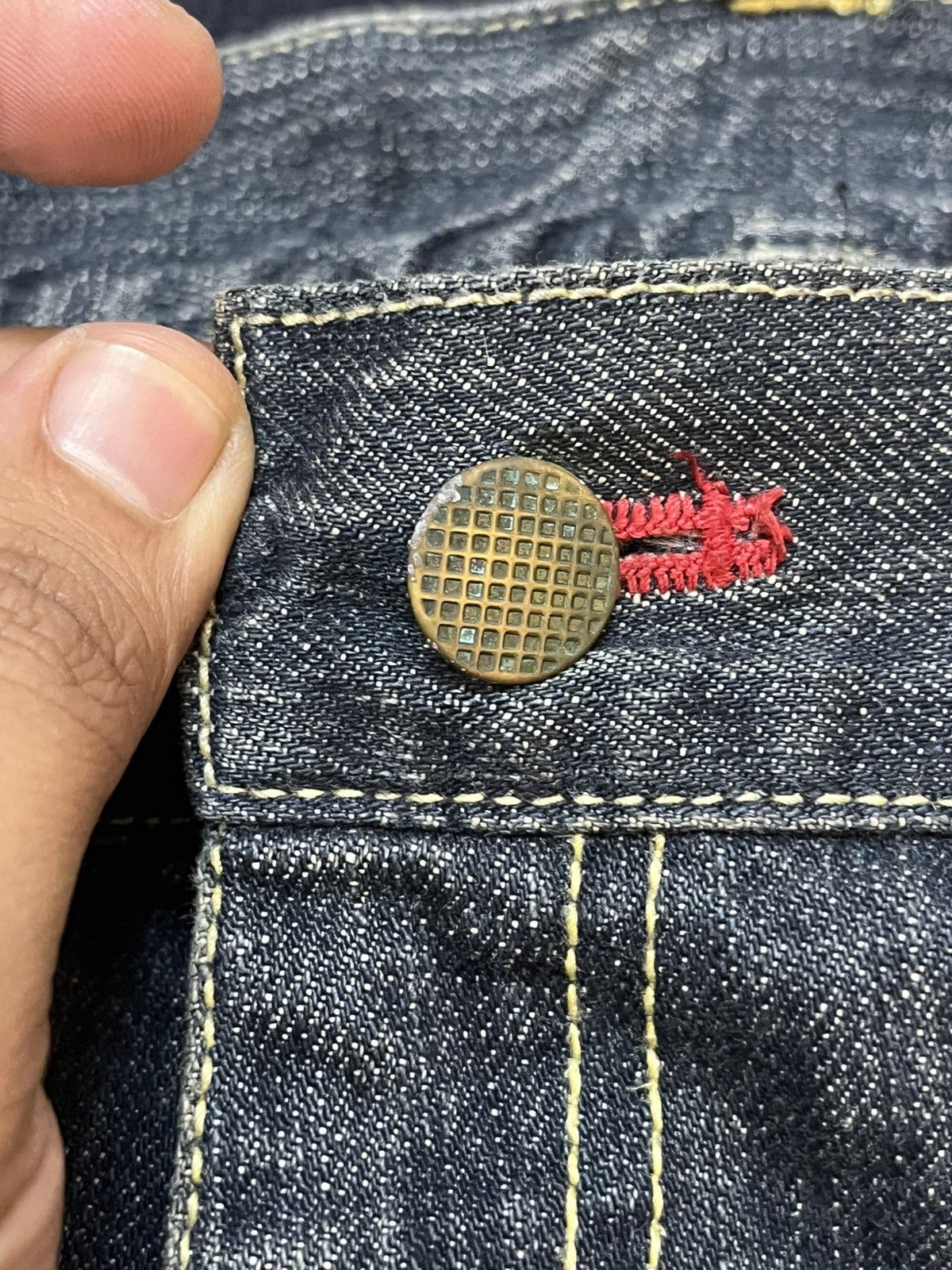 Le Grande Bleu (L.G.B.) Vintage Namitatsu Baggy Karakuri Tamashi Style Denim Size US 44 / EU 60 - 9 Thumbnail