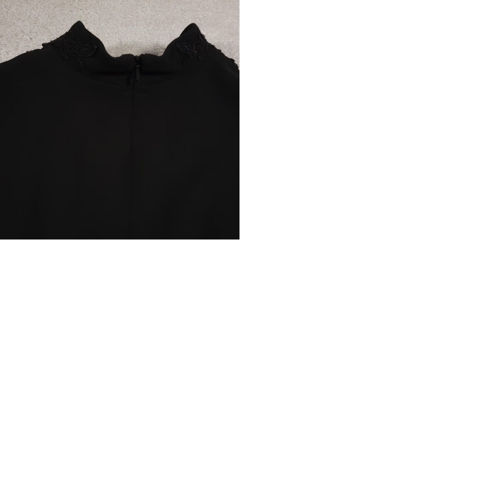 Talbots Talbots Dress Womens 4 Petite Sheath Short Sleeve Formal Elegant Black Cap Sleeve Zip Back Split V Neck / Knee Length Dress Size 27" / US 4 / IT 40 - 10 Thumbnail