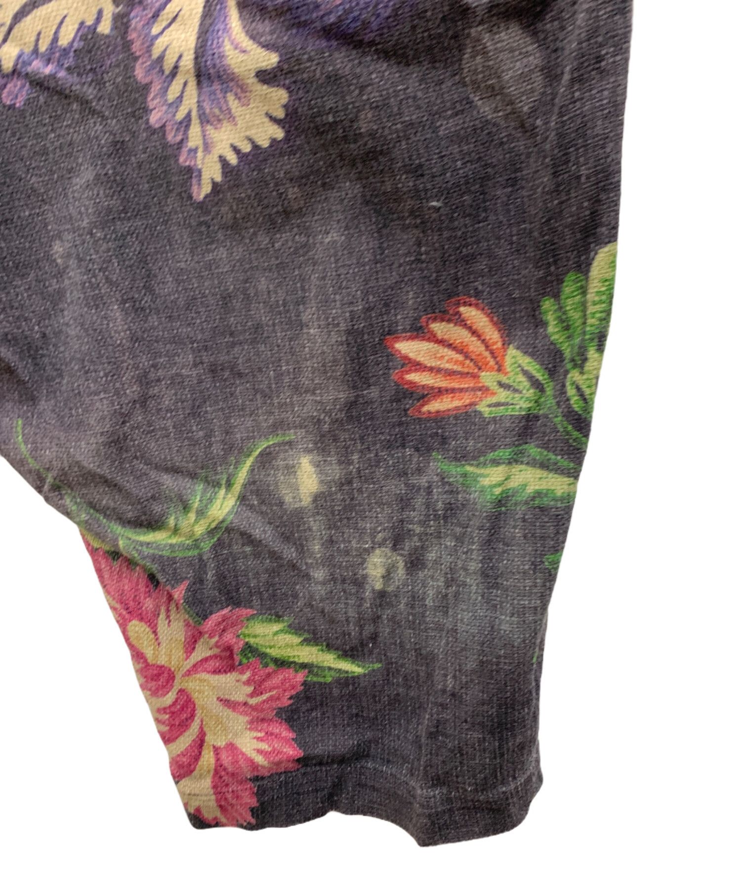 Yohji Yamamoto Yohji Yamamoto pour homme Cotton Linen Floral Wide Shorts Size US 35 - 5 Thumbnail