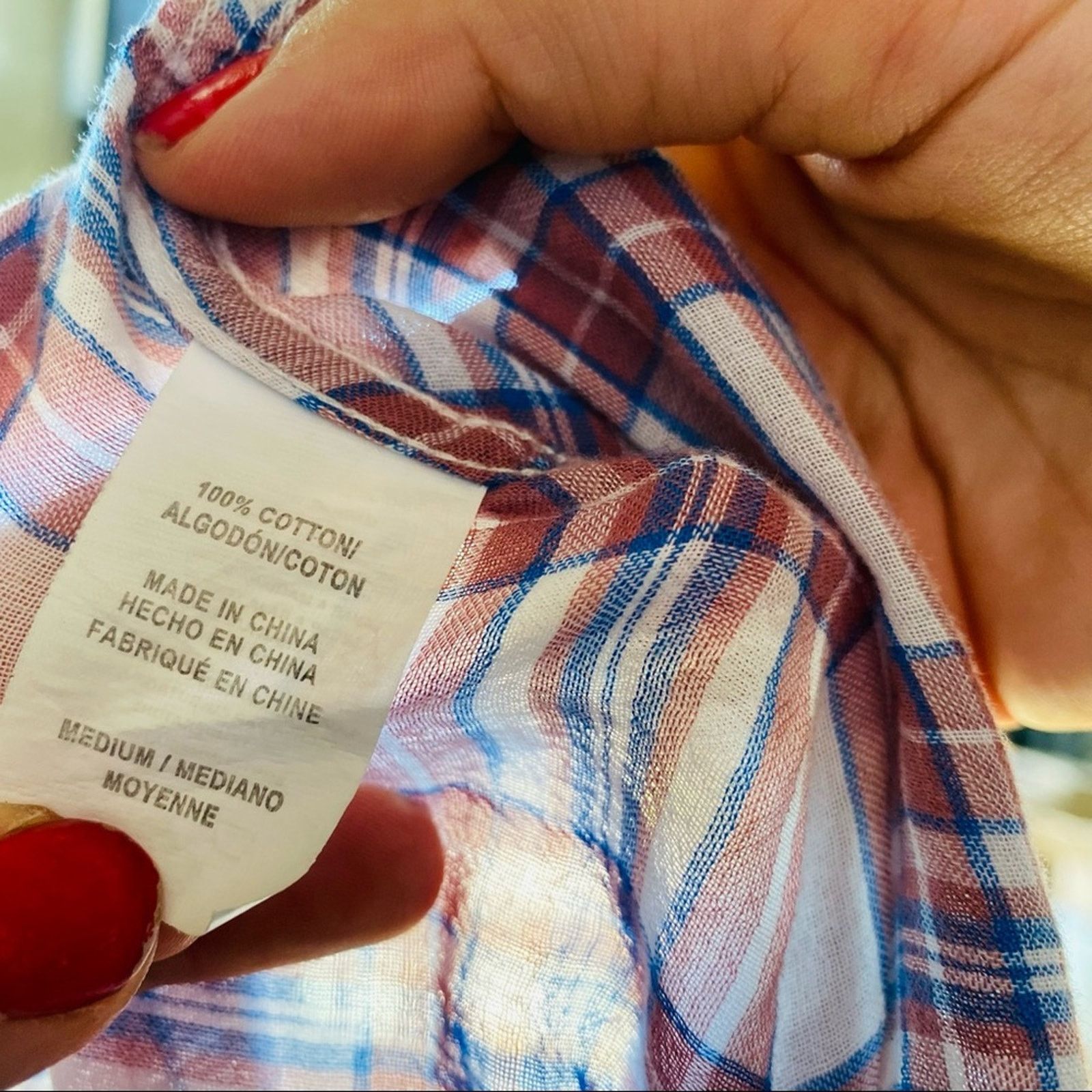 Rails RAILS Ombre White Blue Purple Plaid Button Blouse Shirt Size M / US 6-8 / IT 42-44 - 8 Thumbnail