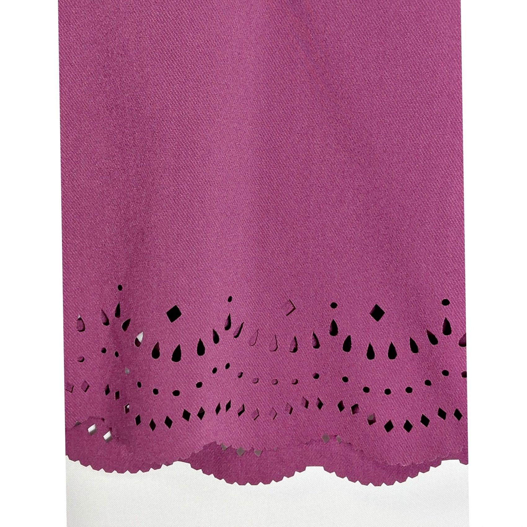Loft LOFT Outlet Purple Skirt Solid Women Size 8 Mini Scalloped Hem Casual Workwear Spring Fall Womens Size 30" / US 8 / IT 44 - 7 Thumbnail