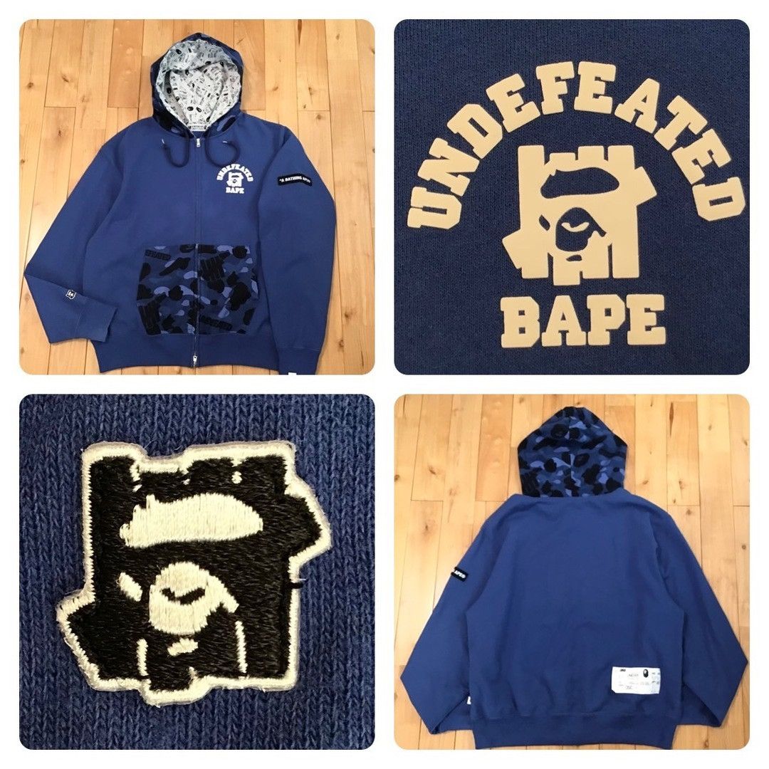 Bape × Undefeated BAPE × Undefeated zip hoodie blue camo a bathing ape Size US L / EU 52-54 / 3 - 1 Thumbnail