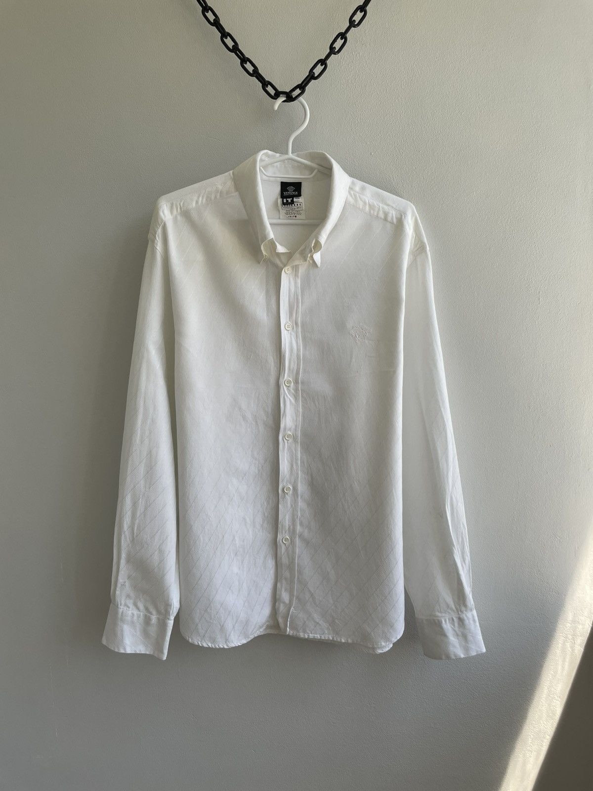 Versace Versace Monogram Vintage Button Up Shirt Size US XL / EU 56 / 4 - 1 Thumbnail