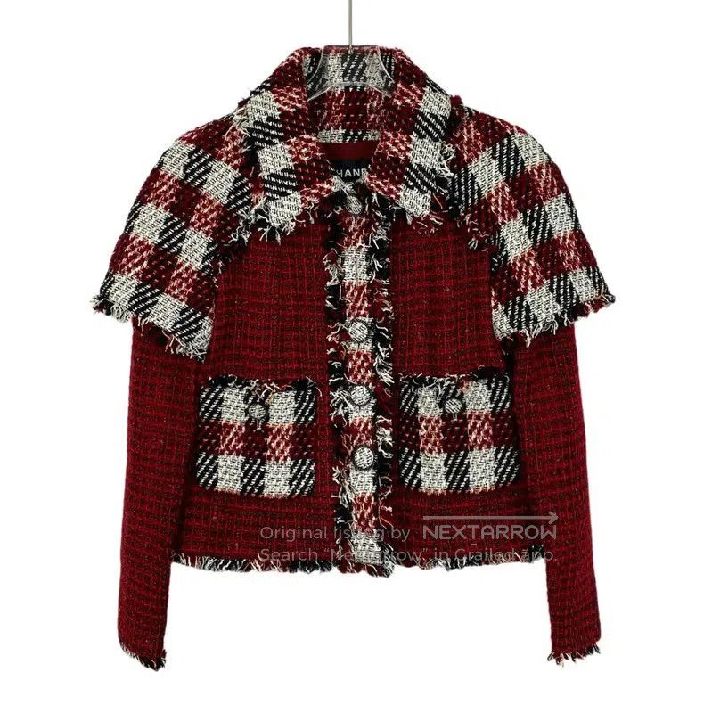 Chanel Chanel Red Tweed Women's Jacket . Size XS / US 0-2 / IT 36-38 - 1 Thumbnail