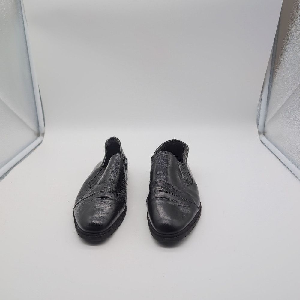 Vintage Russian Military Style Black Leather Loafers Sz 7.5 By What Size US 7.5 / IT 37.5 - 2 Thumbnail