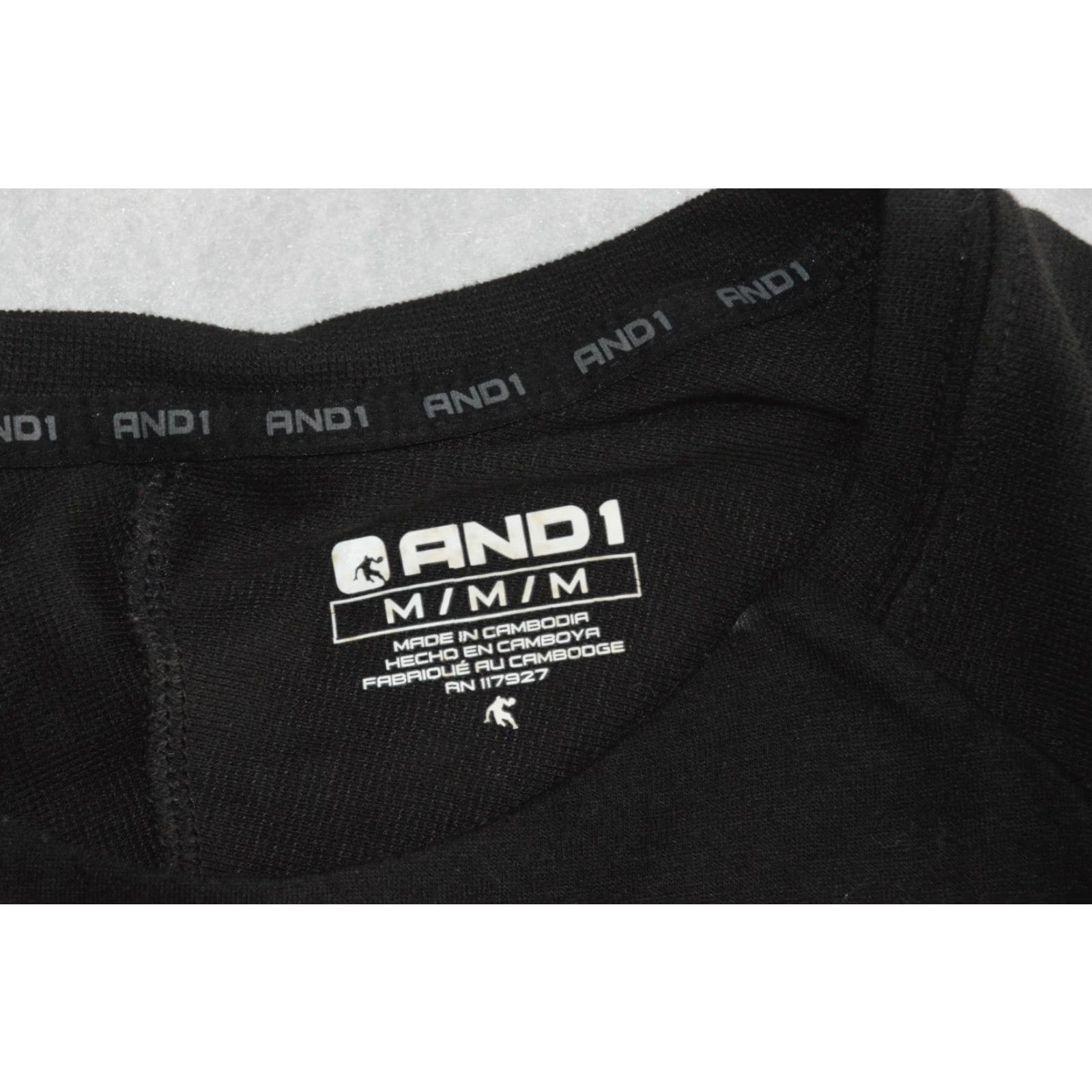 Vintage AND1 One Black Mens Dry Dri-Fit Active Basketball Reflective T-Shirt Medium Size Size US M / EU 48-50 / 2 - 4 Thumbnail