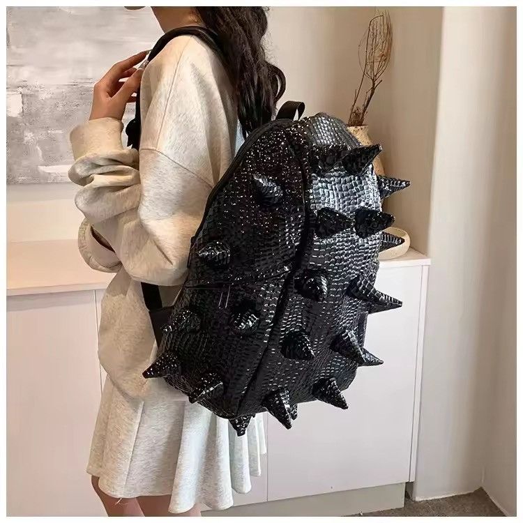 Japanese Brand Architectural Spiked Shell Backpack - PU Leather Size ONE SIZE - 1 Thumbnail
