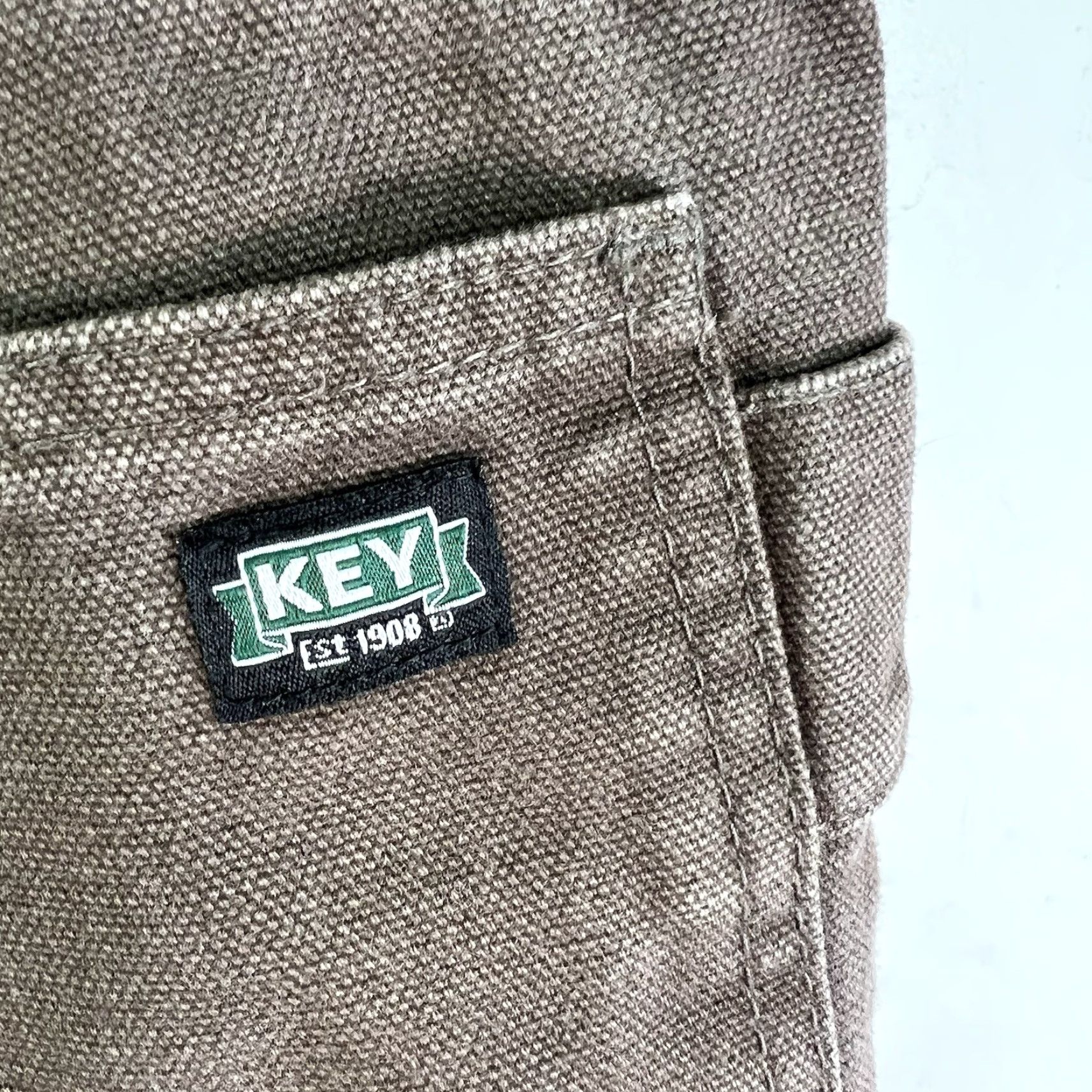 Vintage VINTAGE Key Mens Carpenter Pants Size 38 Brown Canvas Workwear Casual Straight Fit Size US 38 / EU 54 - 6 Thumbnail
