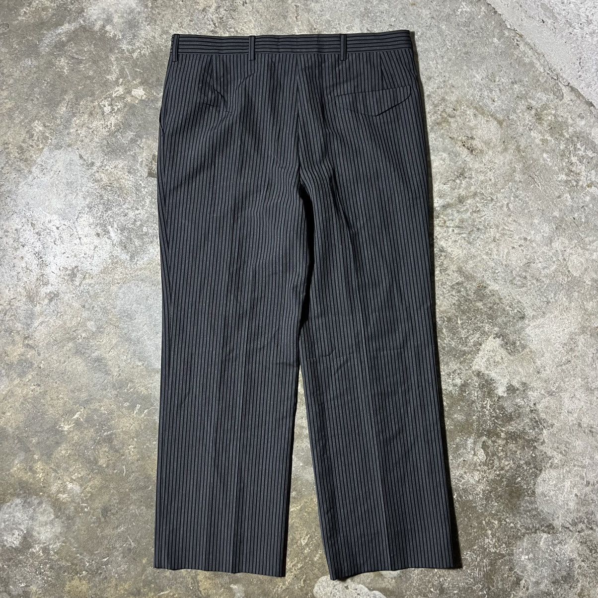 Prada Prada - SS19 - Pinstripe Virgin Wool & Mohair Trousers Size US 38 / EU 54 - 2 Thumbnail