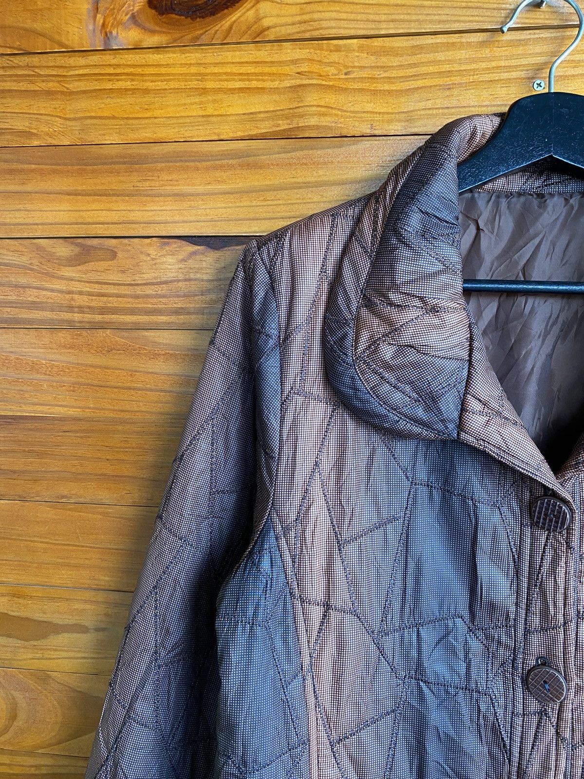 Japanese Brand J. Satterwhite Quilted Jacket Brown Lightweight Size M / US 6-8 / IT 42-44 - 9 Thumbnail