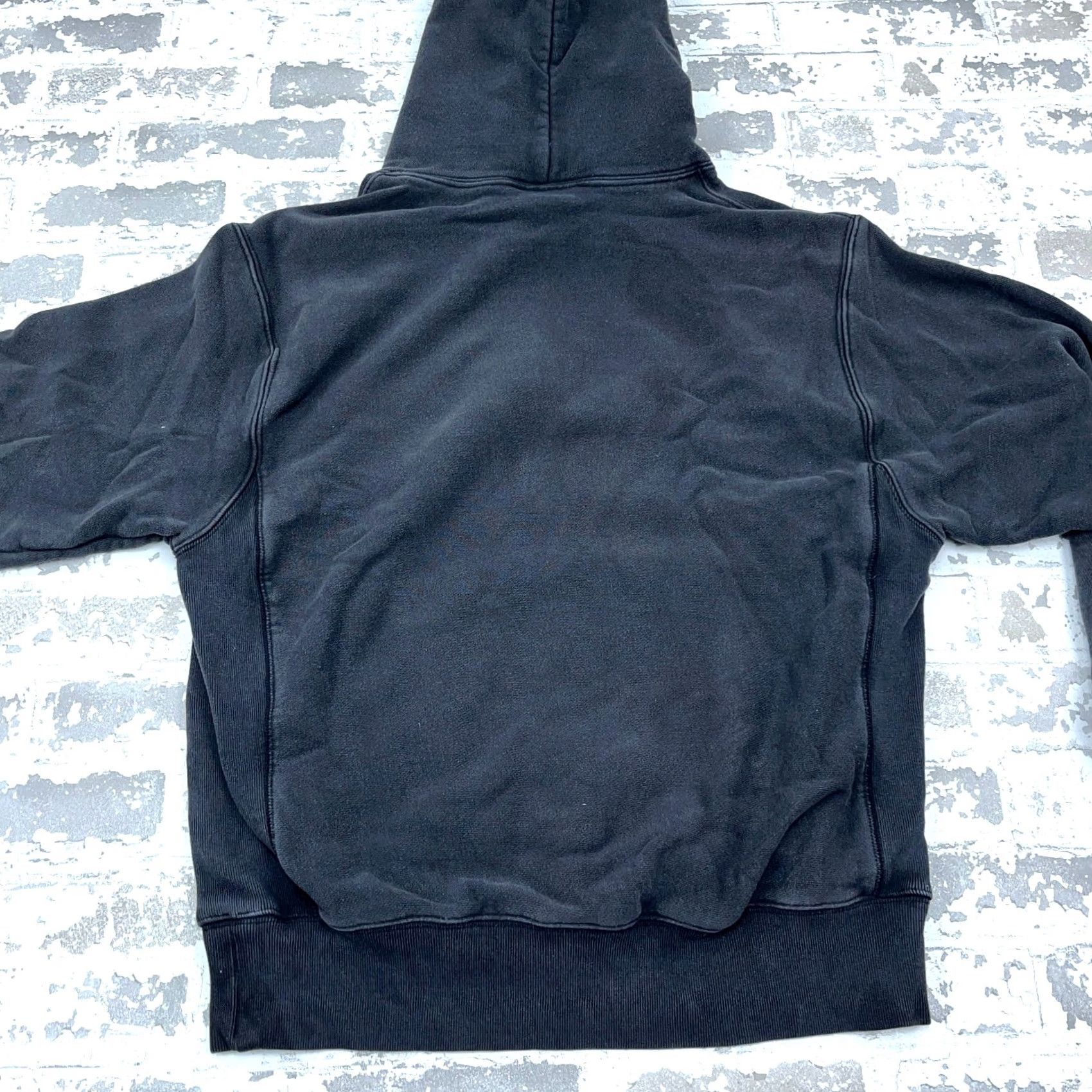 Champion Champion Reverse Weave Hoodie Men M Black Faded Retro Graphic Logo Pockets All Seasons Pullover Sweatshirt Size US M / EU 48-50 / 2 - 7 Thumbnail