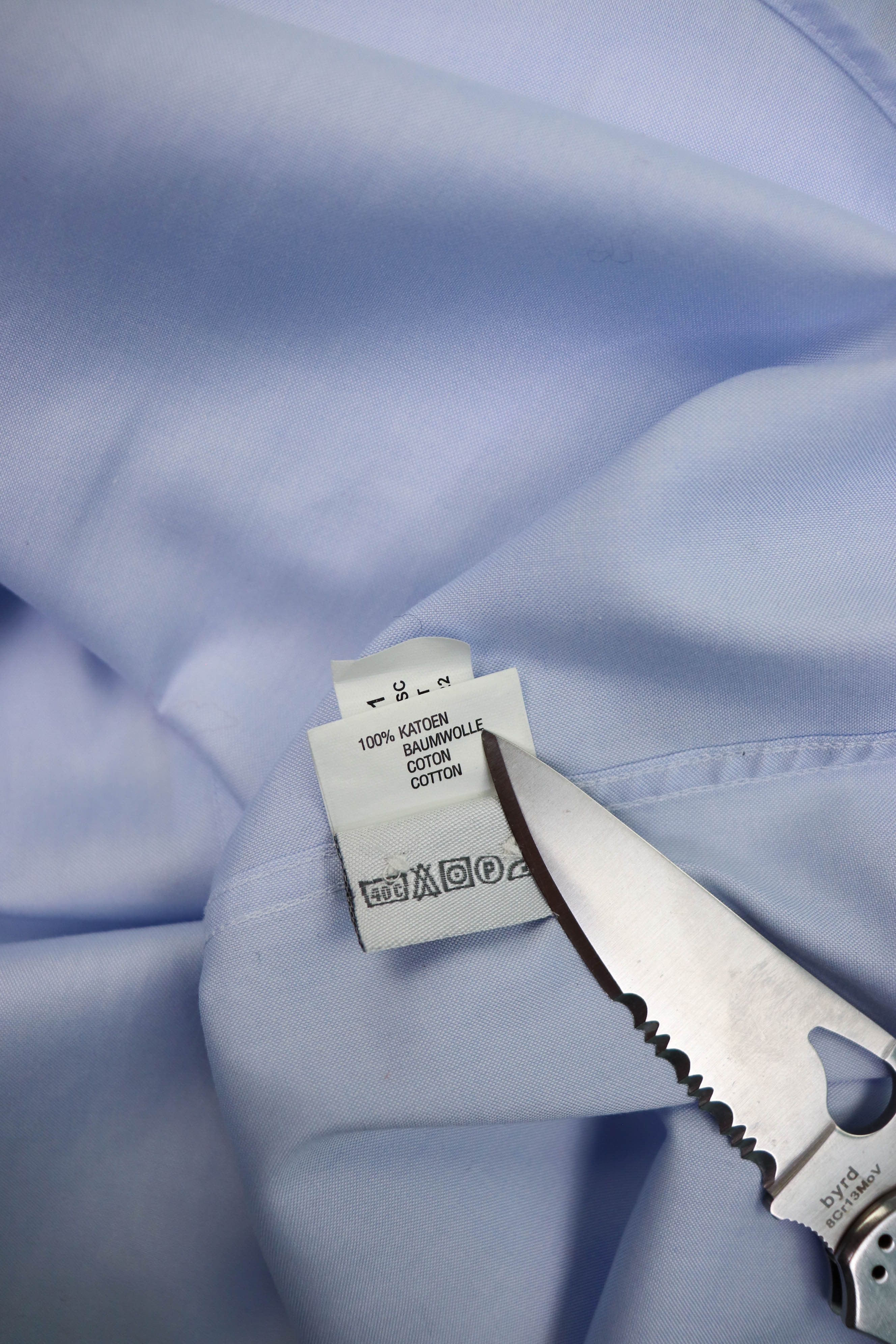 Suitsupply Suitsupply Light Blue Pure Cotton Slim Fit Traveller Shirt Size US XXL / EU 58 / 5 - 10 Thumbnail