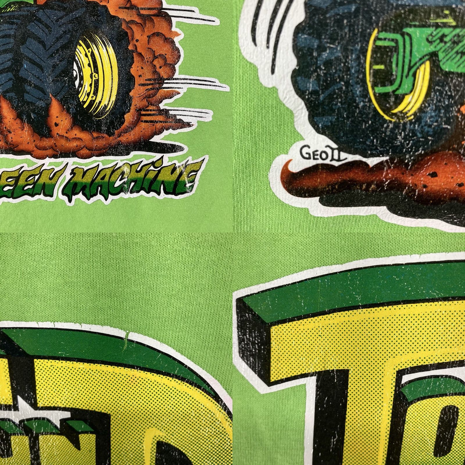 Gildan VINTAGE John Deere Mens T Shirt 3XL Neon Green 1970s Tractor Graphic Logo Crew Neck Short Sleeve Cotton Size US XXL / EU 58 / 5 - 8 Thumbnail