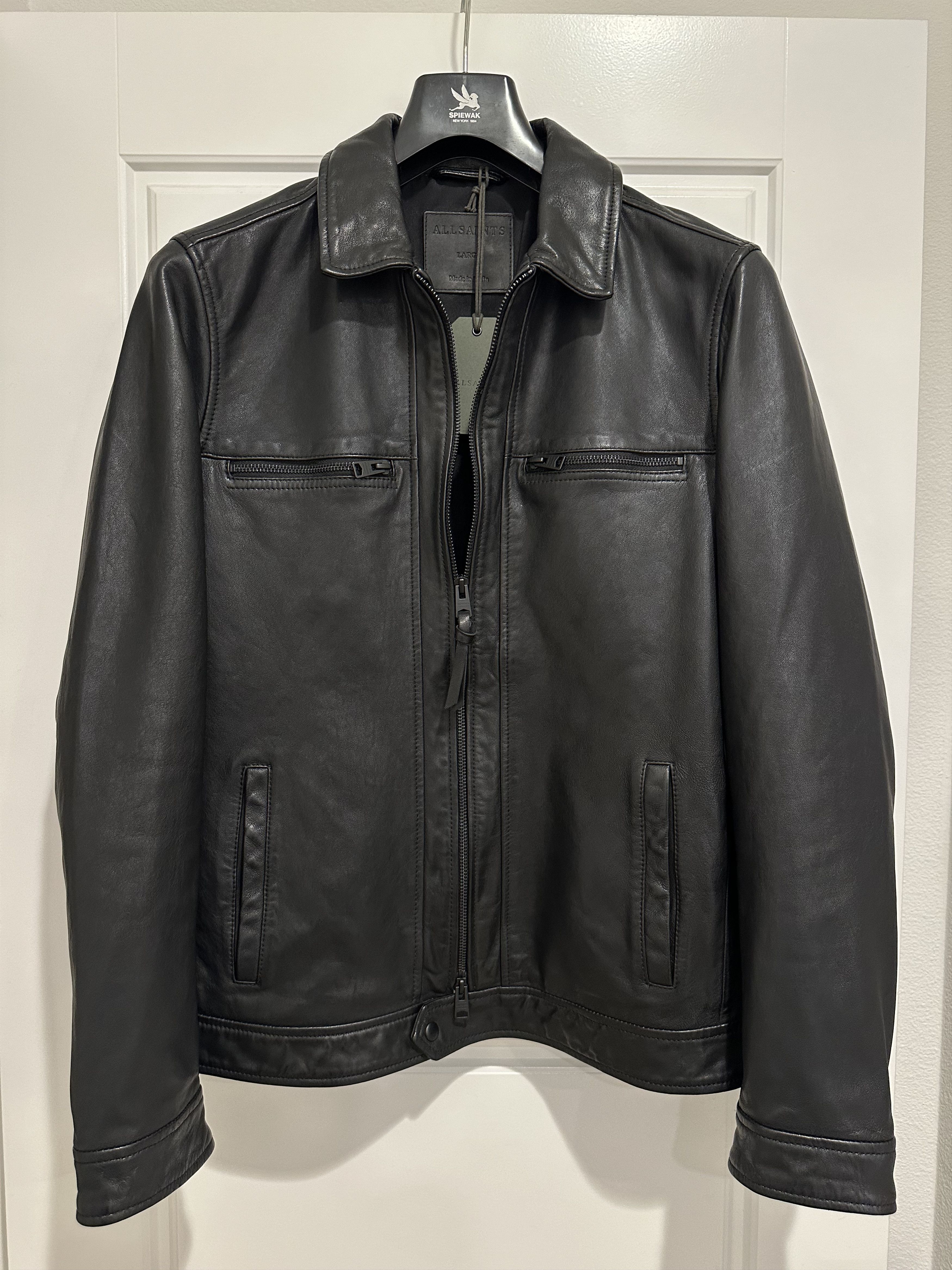 AllSaints Milo ライダースジャケット | ブラック | FARFETCH JP