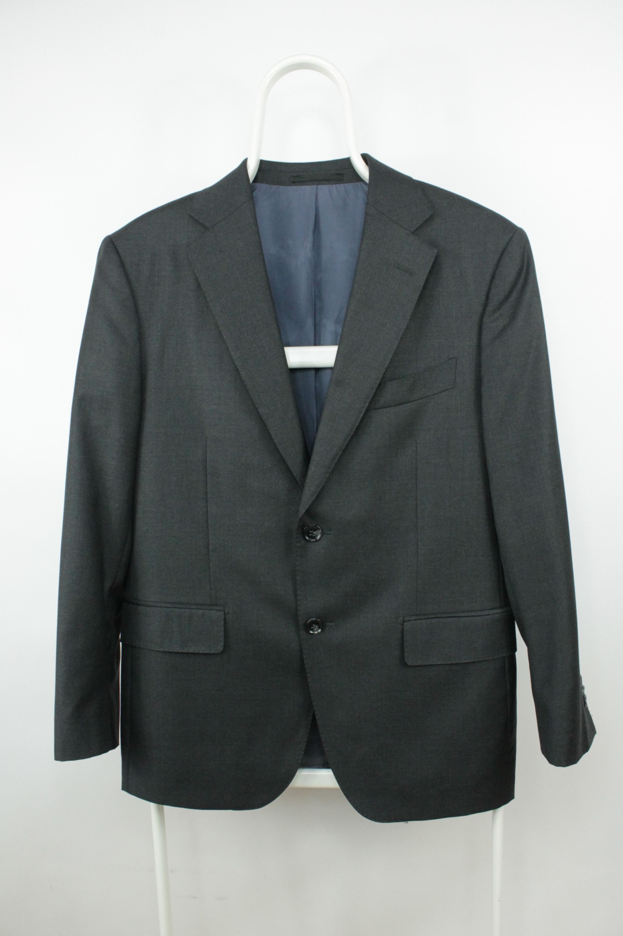 Suitsupply Suitsupply Napoli Gray Pure Wool Slim Fit Suit Blazer Jacket Size US M / EU 48-50 / 2 - 1 Thumbnail