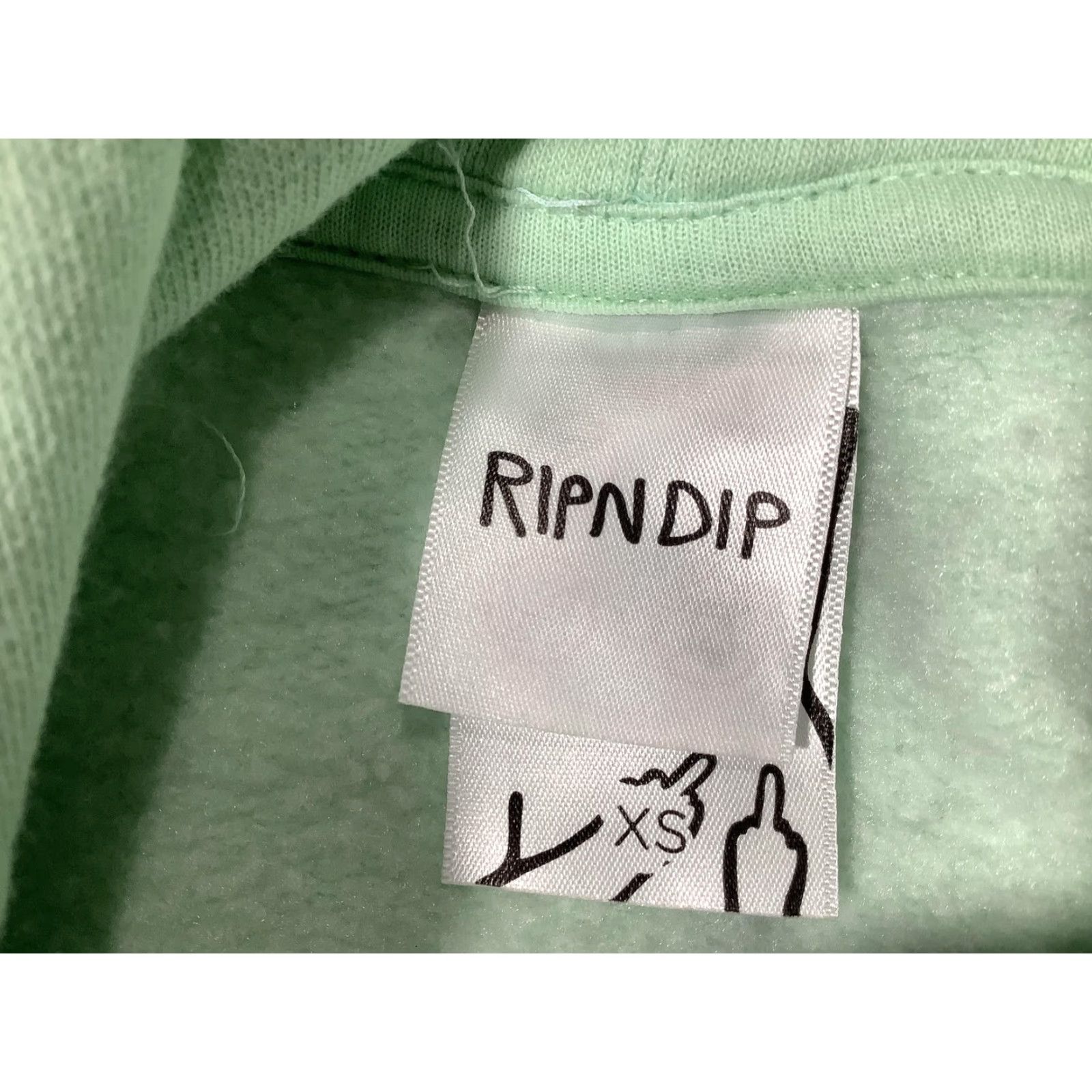 RIPNDIP RIPNDIP Hoodie Sweatshirt Mens XS Mint Green Must Be Nice Alien Cat Graphic Size US XS / EU 42 / 0 - 6 Thumbnail